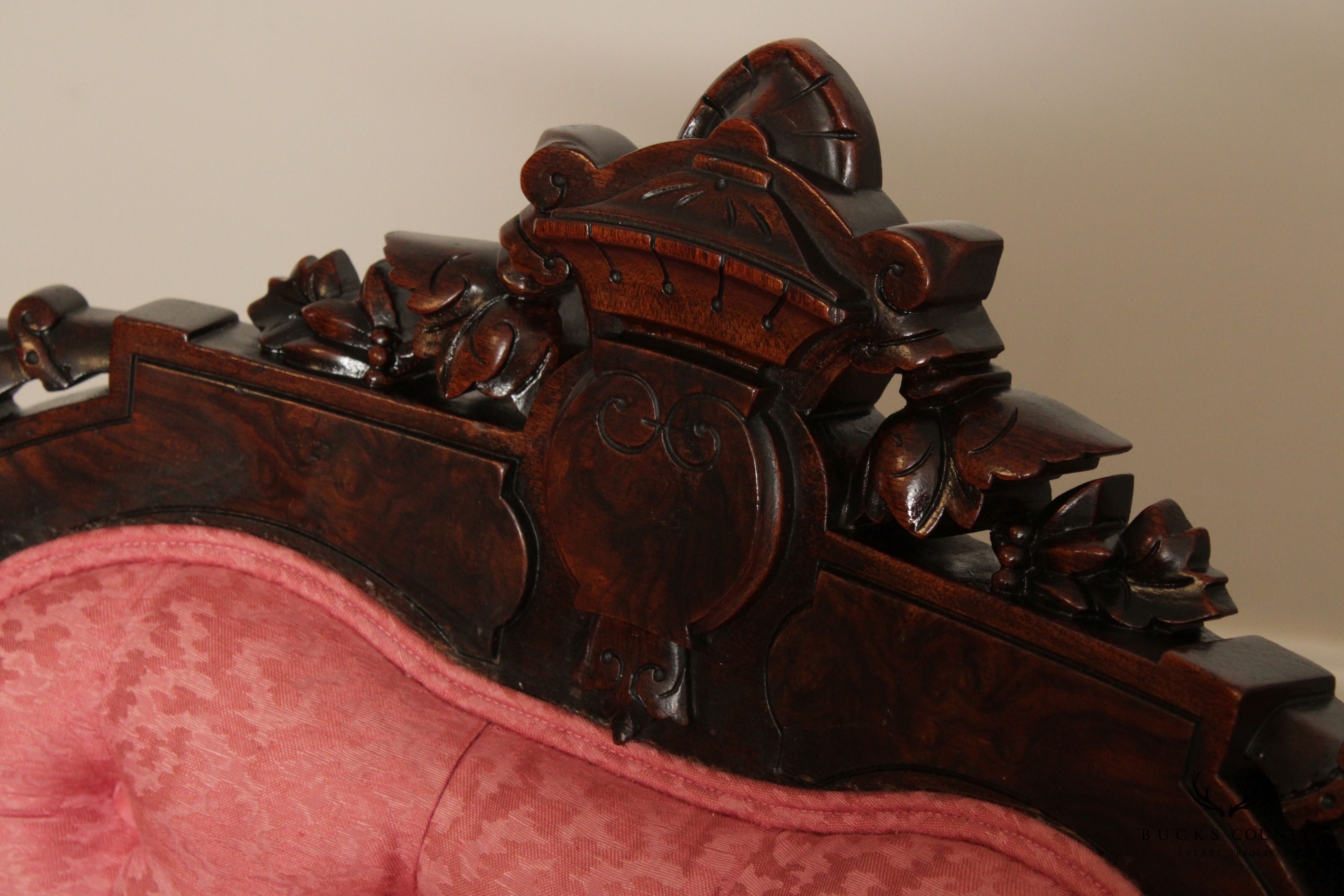 Antique Victorian Renaissance Carved Walnut Armchair