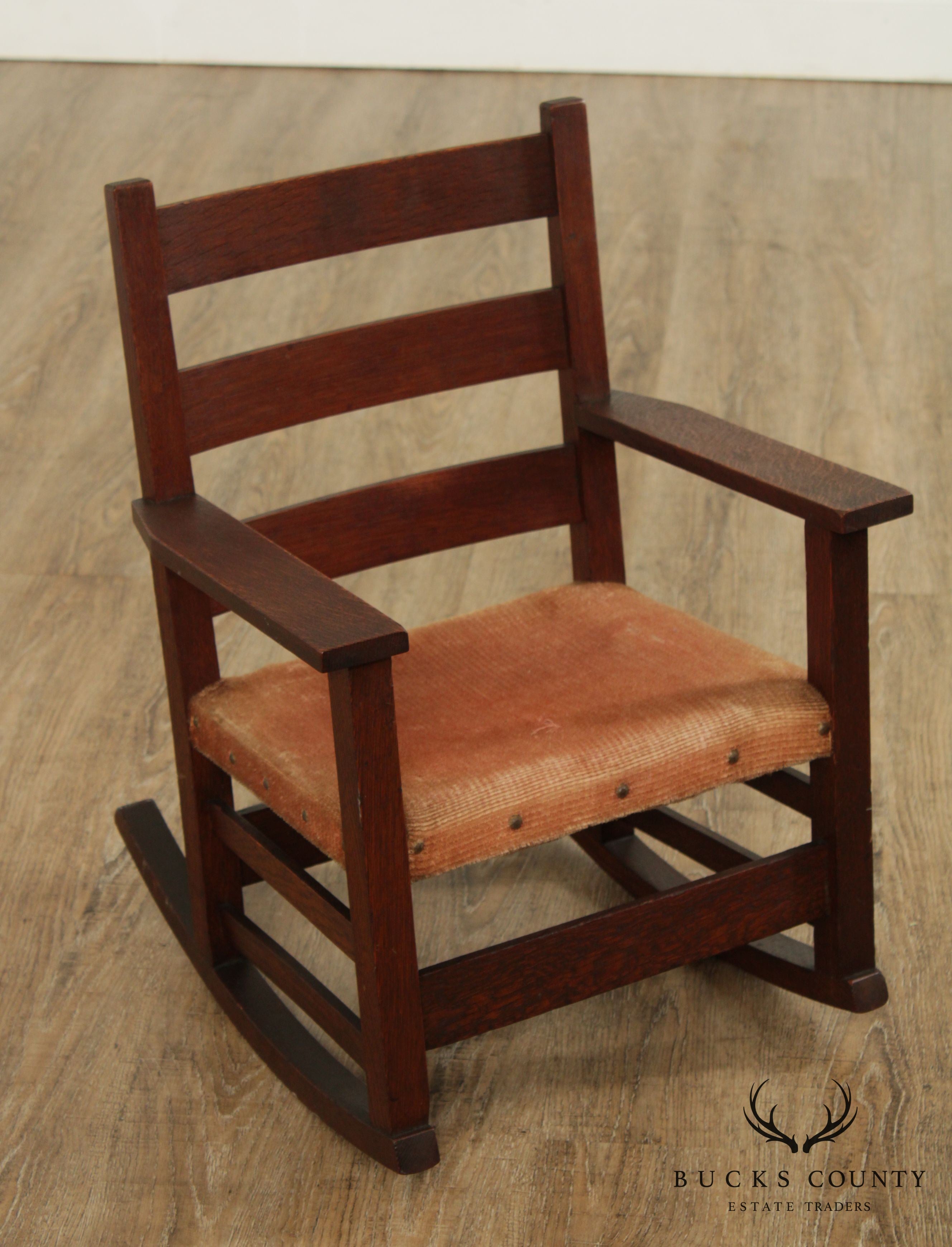 Gustav Stickley Antique Mission Oak Childs Rocker