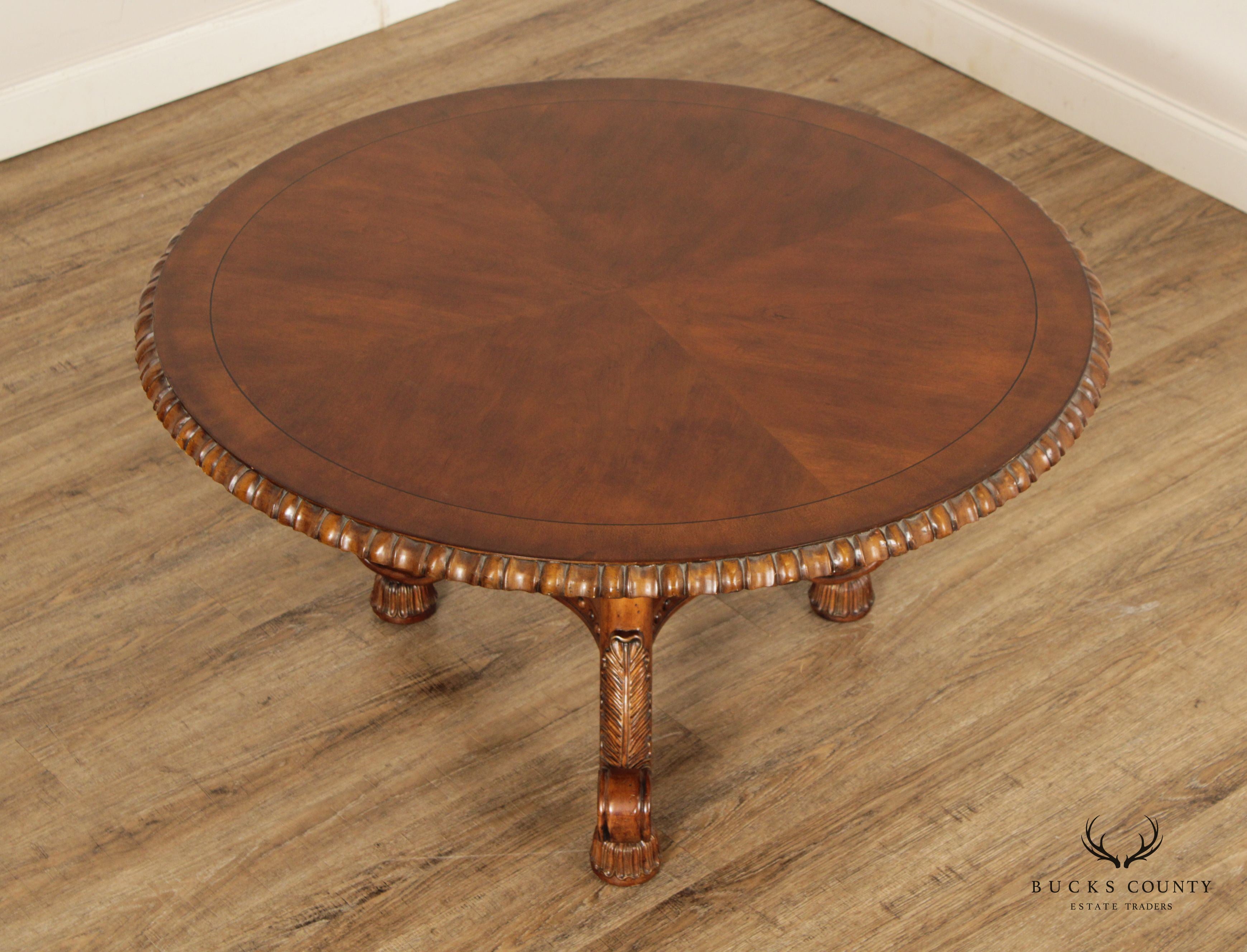 Hekman French Regency Style Round Cocktail Coffee Table