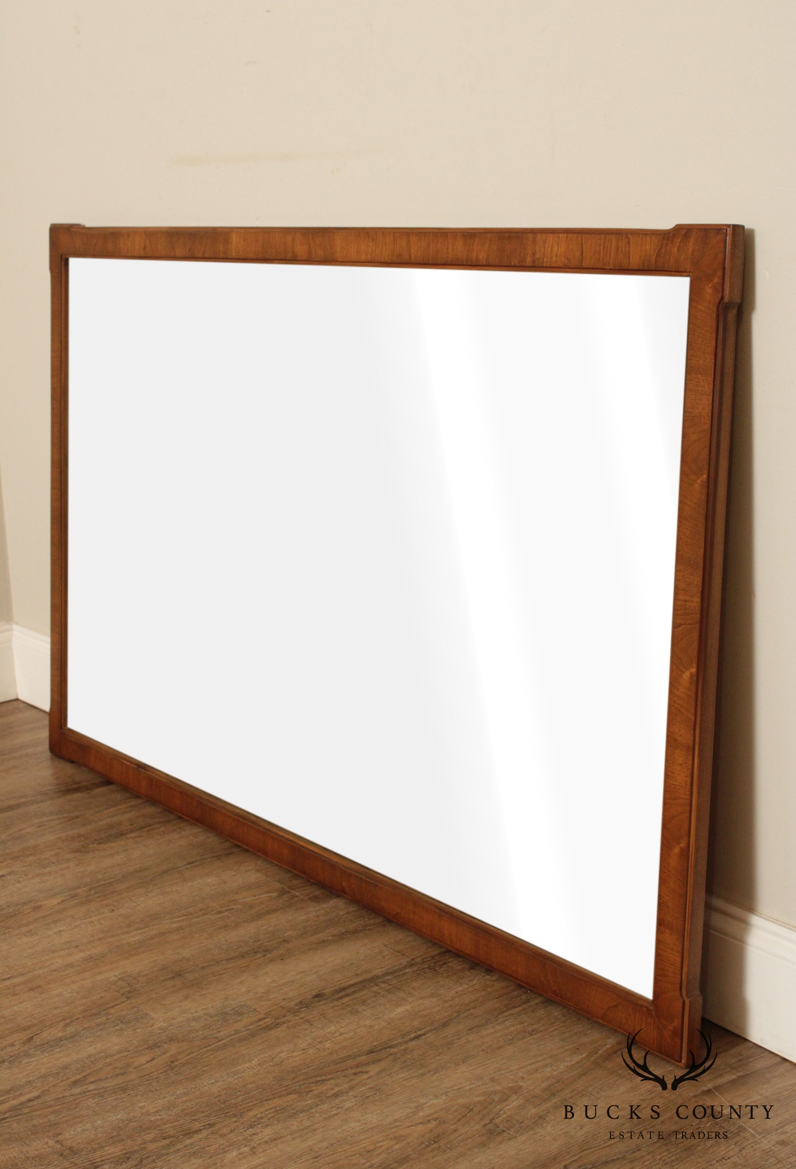 Mid Century Modern Vintage Walnut Wall Mirror