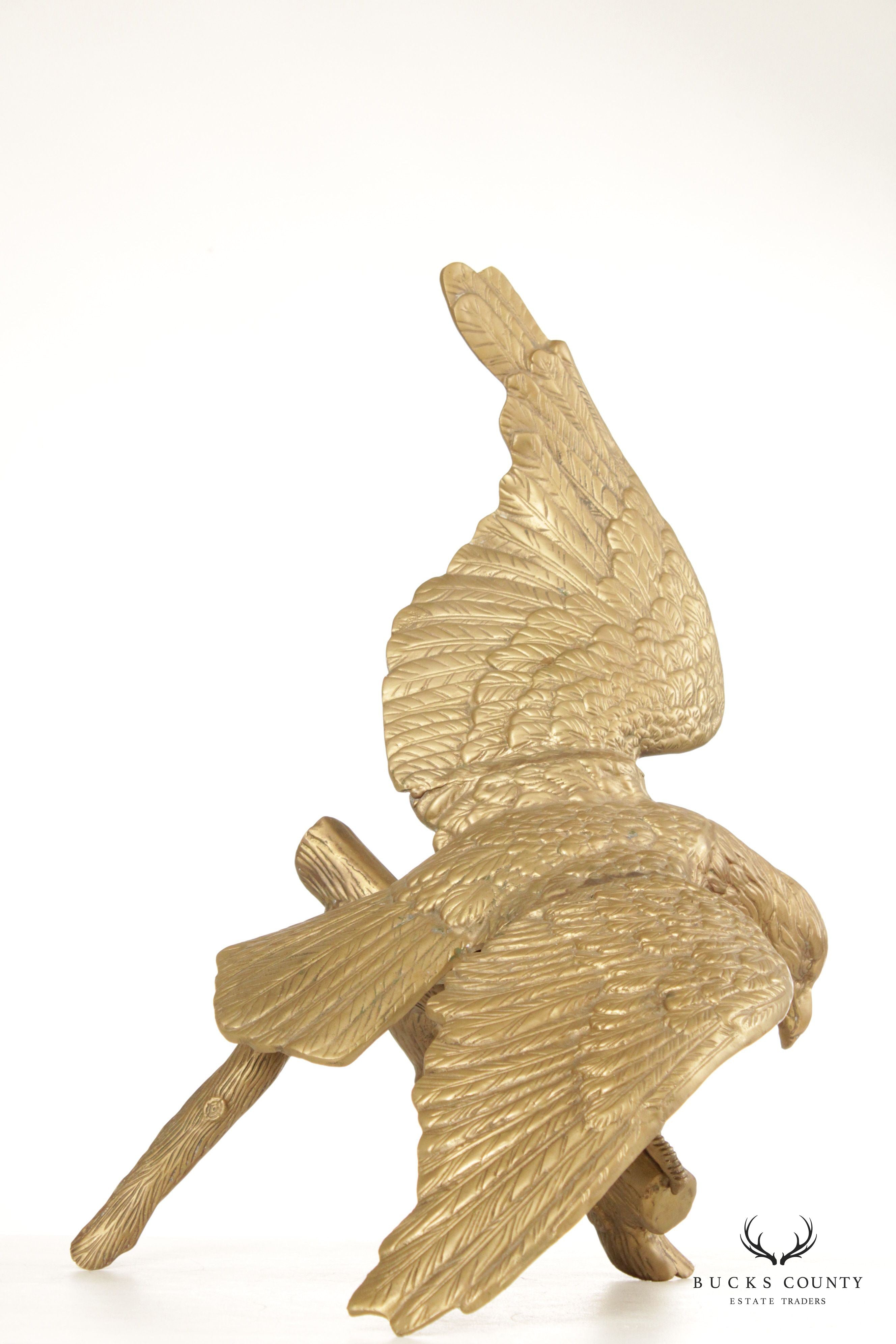 Vintage Large Brass Eagle Sculpture