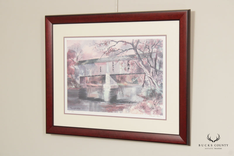 Ranulph Bye Bucks County Covered Bridge Watercolor Print