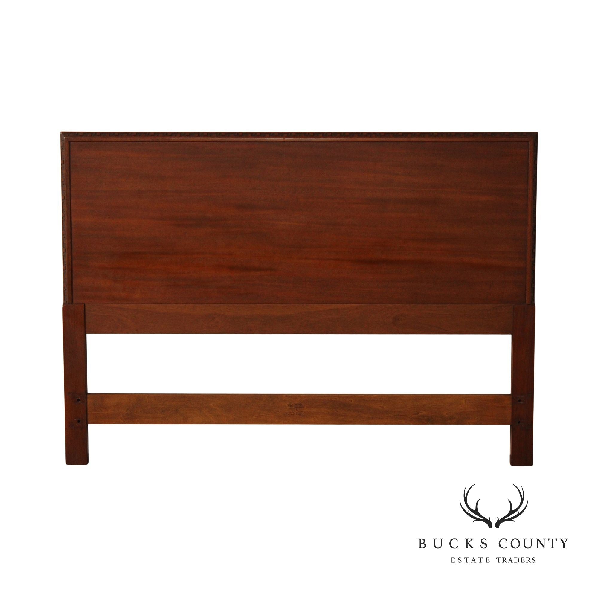 Heritage Henredon by Frank Lloyd Wright Full-Size Mahogany 'Taliesin' Headboard