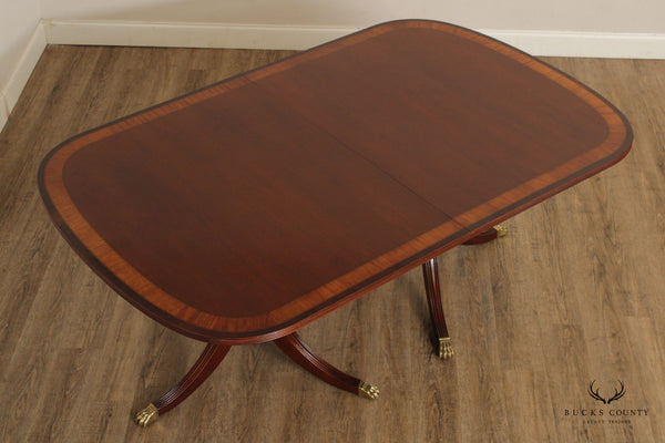 Ethan Allen '18th Century Mahogany' Double Pedestal Dining Table