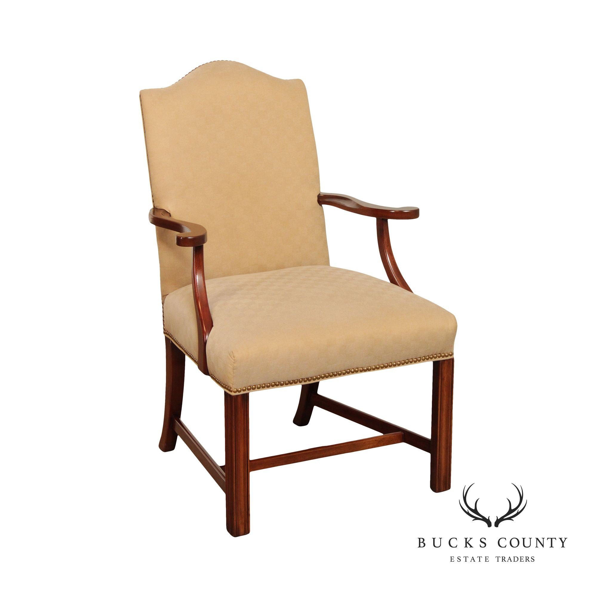 Chippendale Style Mahogany Frame Lolling Armchair