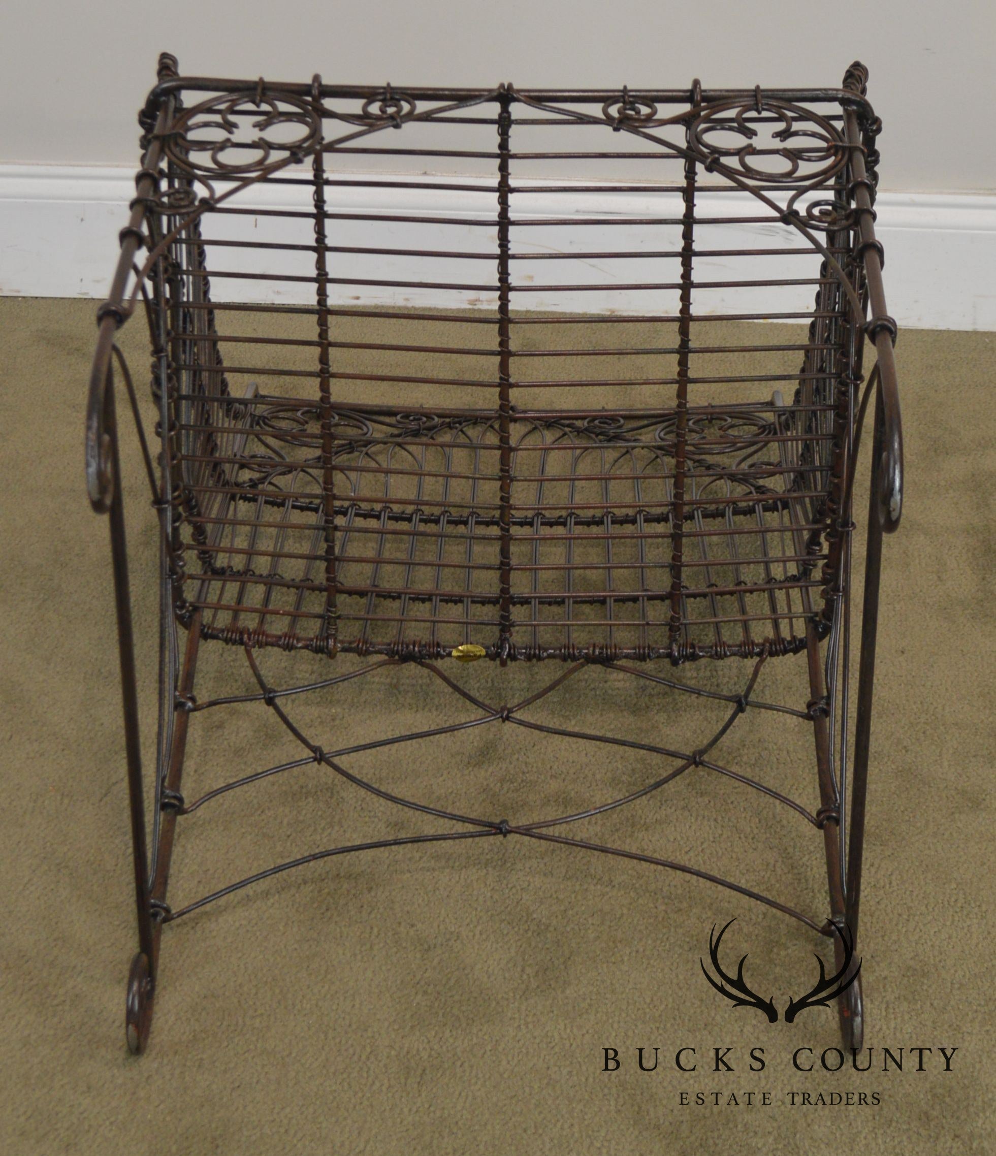 Palecek Victorian Style Metal Wire Armchair