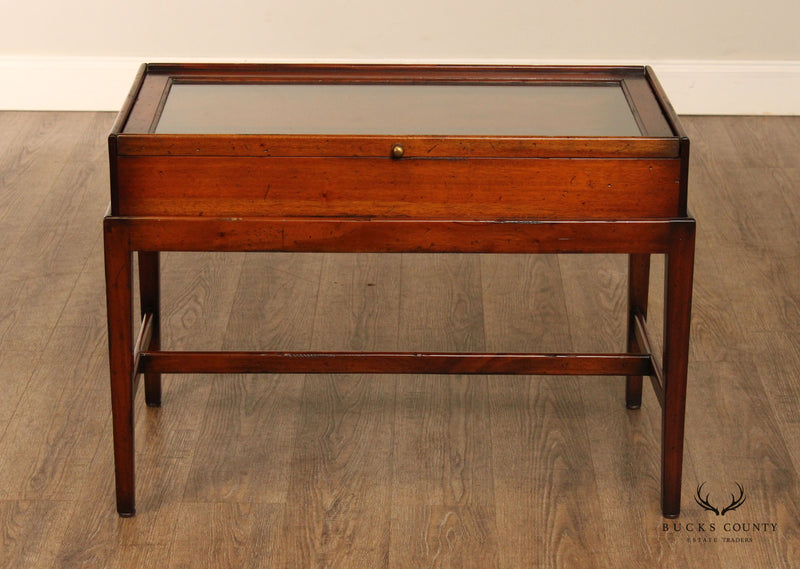 Chippendale Style Mahogany Vitrine Display Cabinet Coffee Table