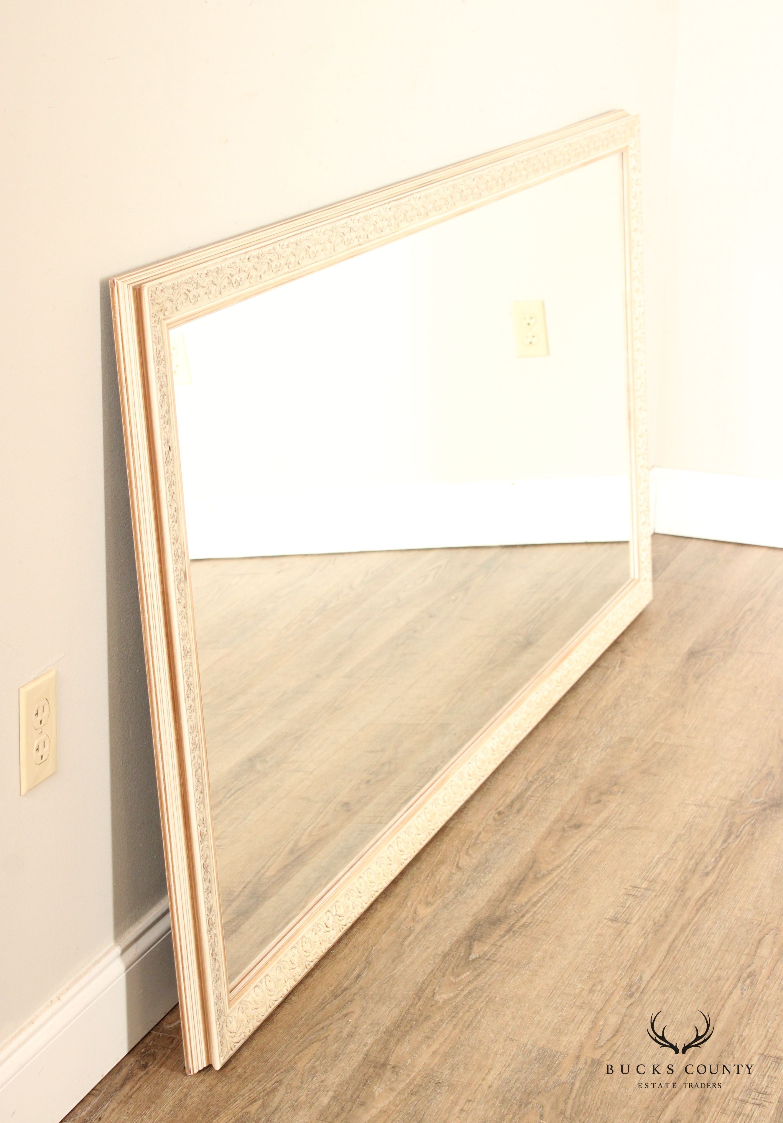 French Country Style Distress Painted Mantel or Full-Length Mirror