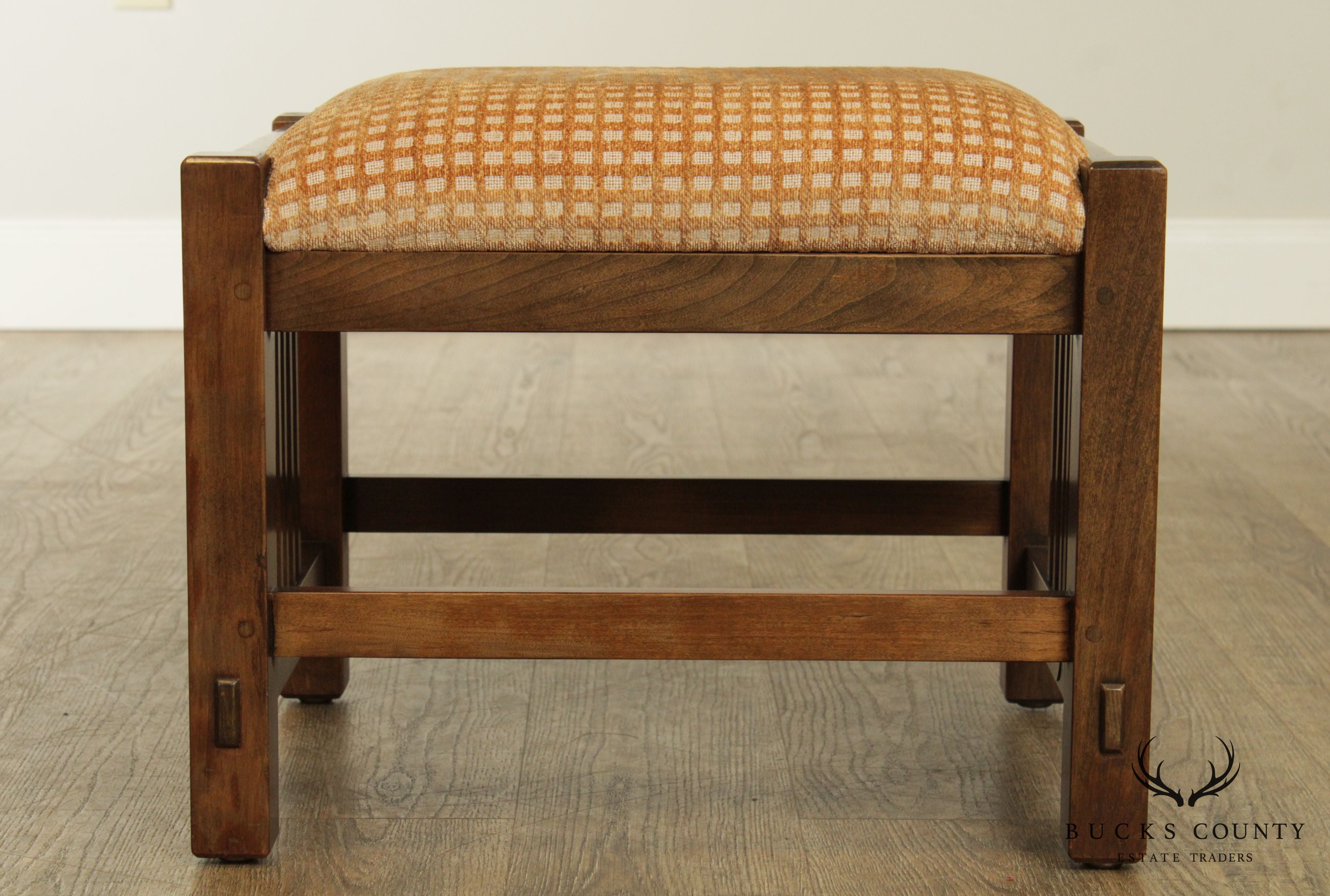 Stickley Mission Collection Pair Spindle Footstools