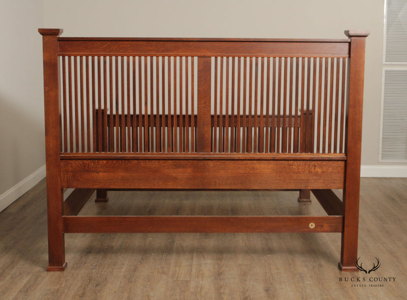 Stickley Mission Collection King Size Oak Prairie Bed