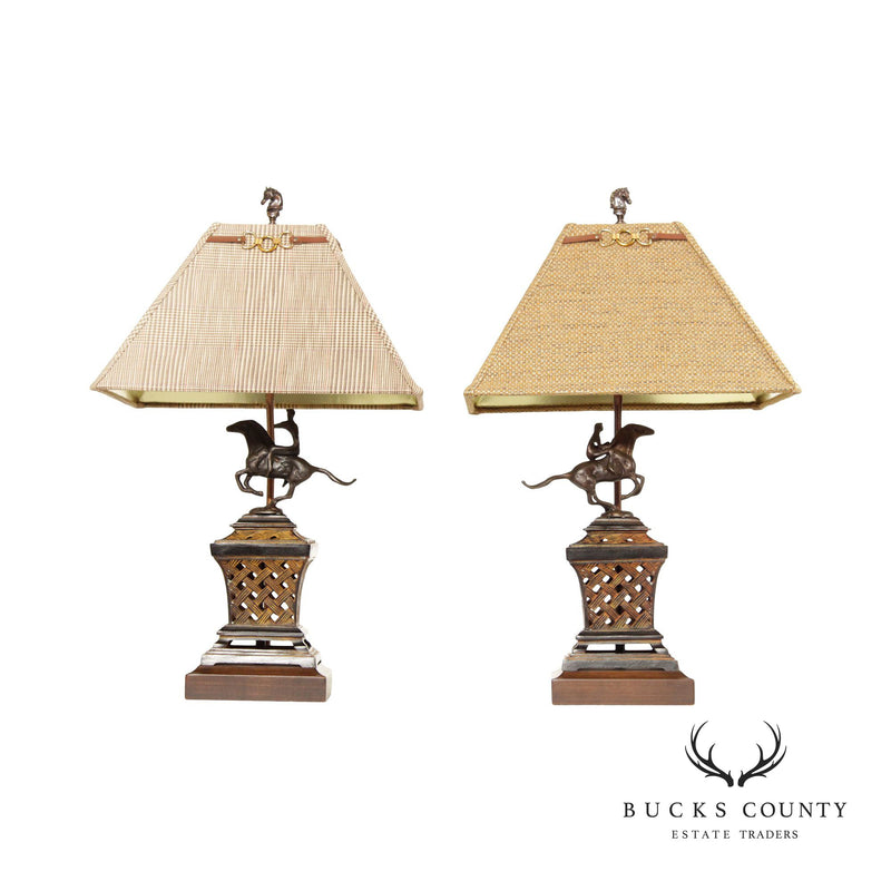 Frederick Cooper Pair Equestrian Metal Table Lamps – Bucks County Estate  Traders