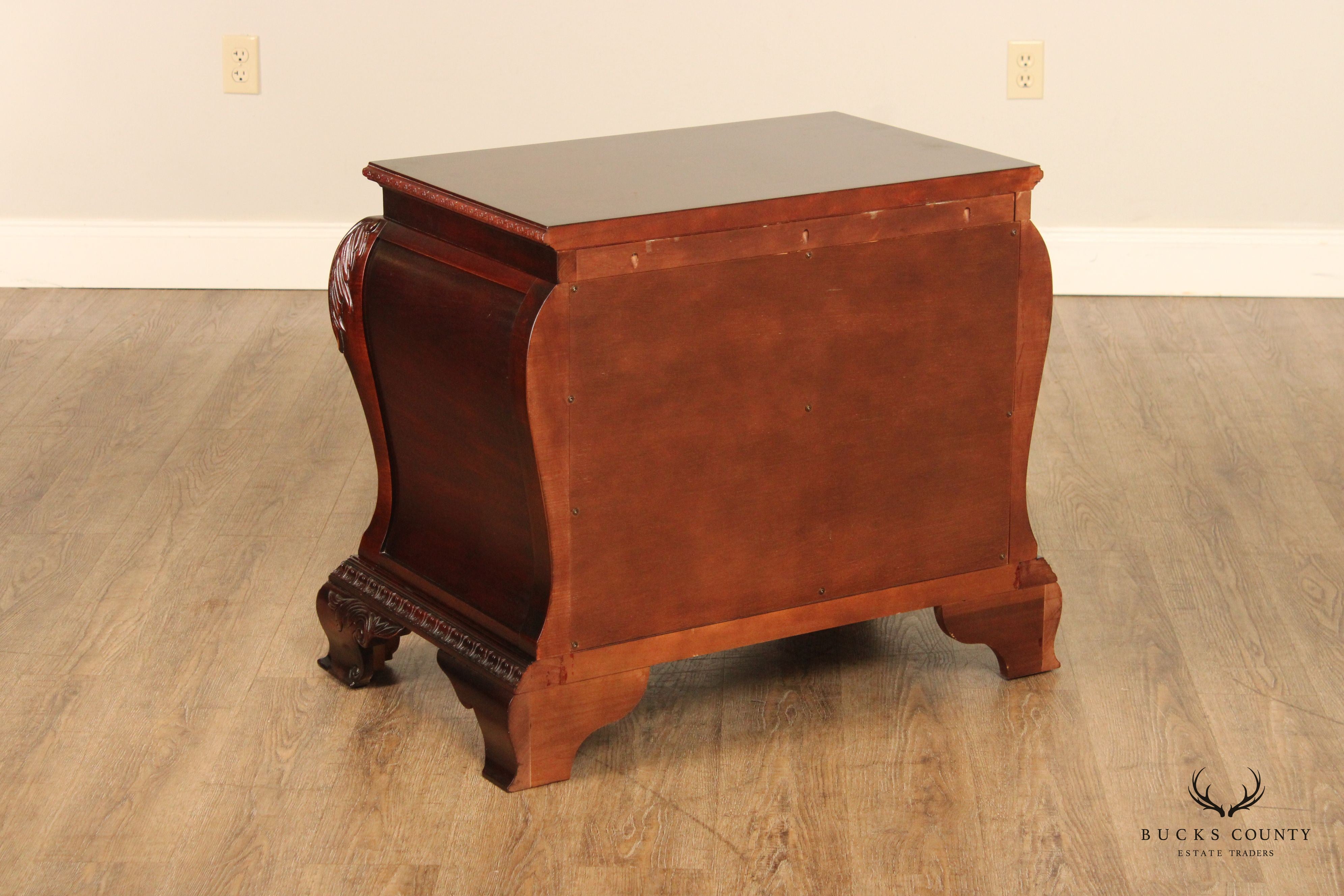 Century Furniture Rococo Style Pair of Mahogany Nightstands