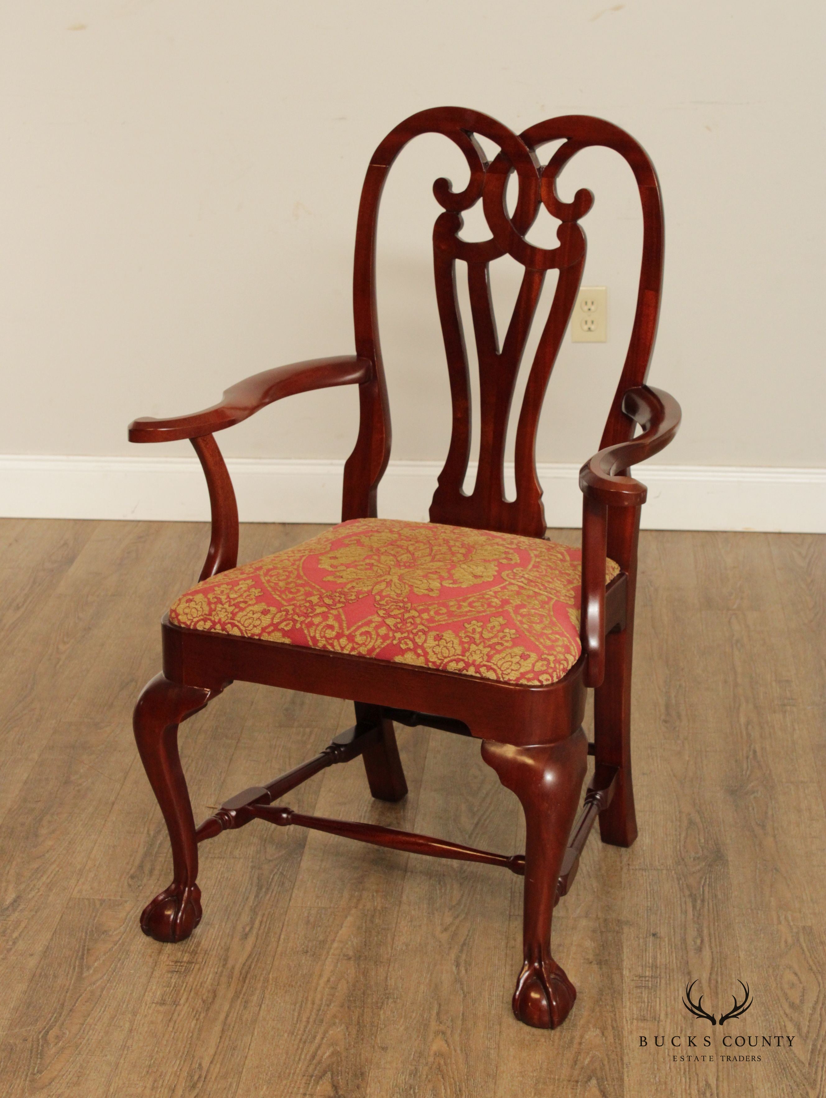 Chippendale Style Set of 8 Mahogany Ball and Claw Dining Chairs