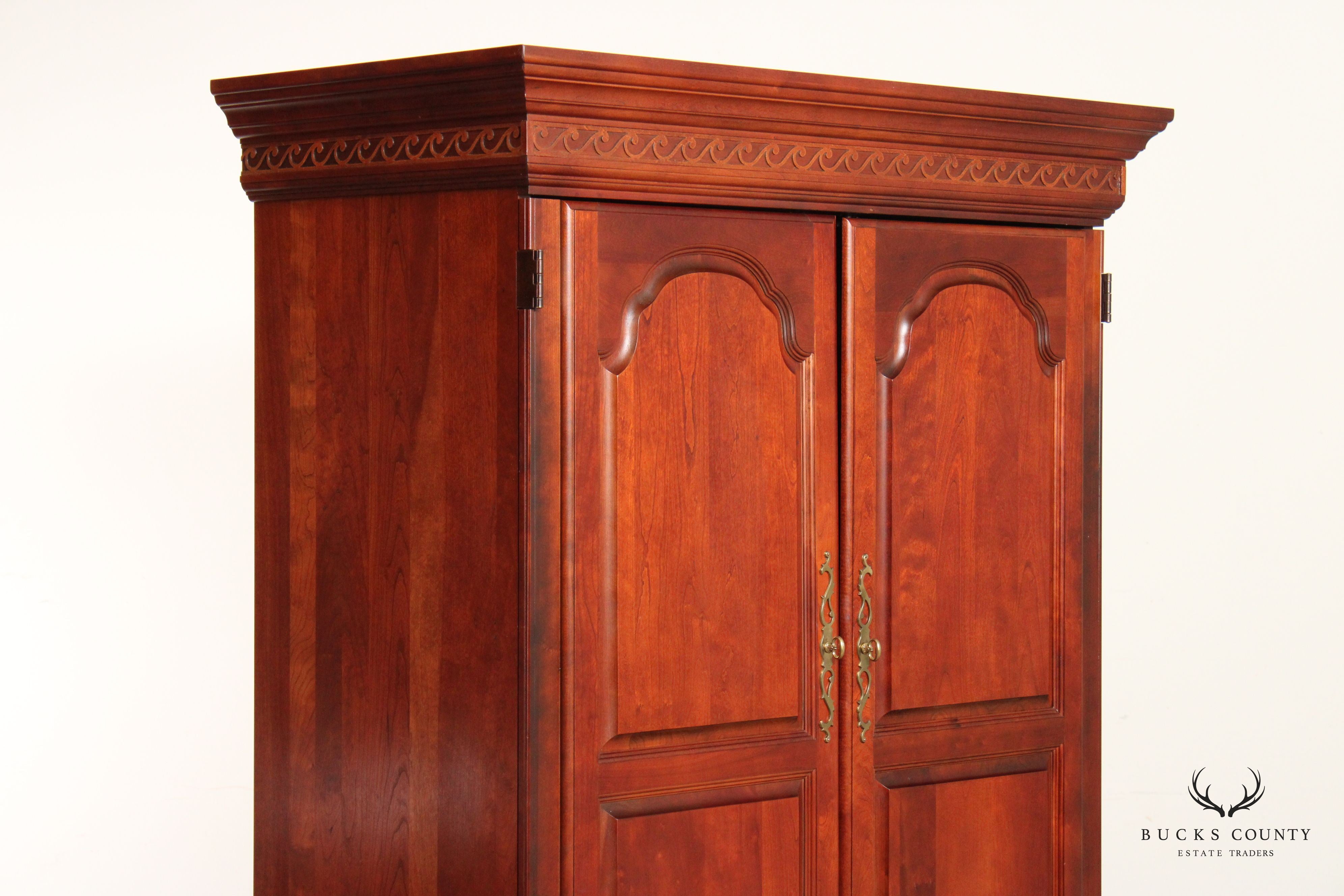 Pennsylvania House Georgian Style Cherry Armoire Door Chest