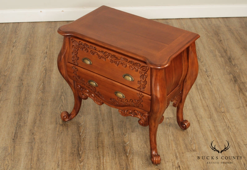 French Louis XV Style Cherry Bombe Chest