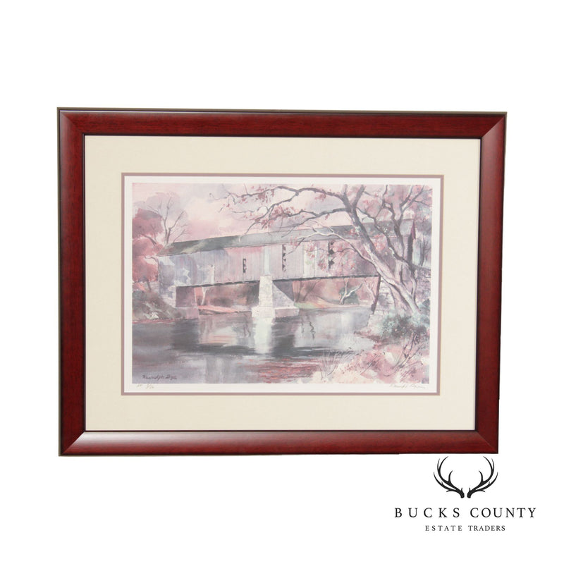 Ranulph Bye Bucks County Covered Bridge Watercolor Print