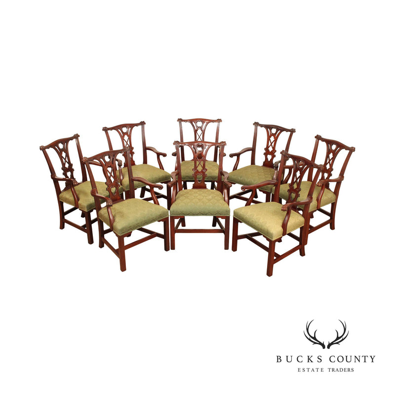 Kindel Furniture Irish Georgian Set of Eight Mahogany Dining Chairs