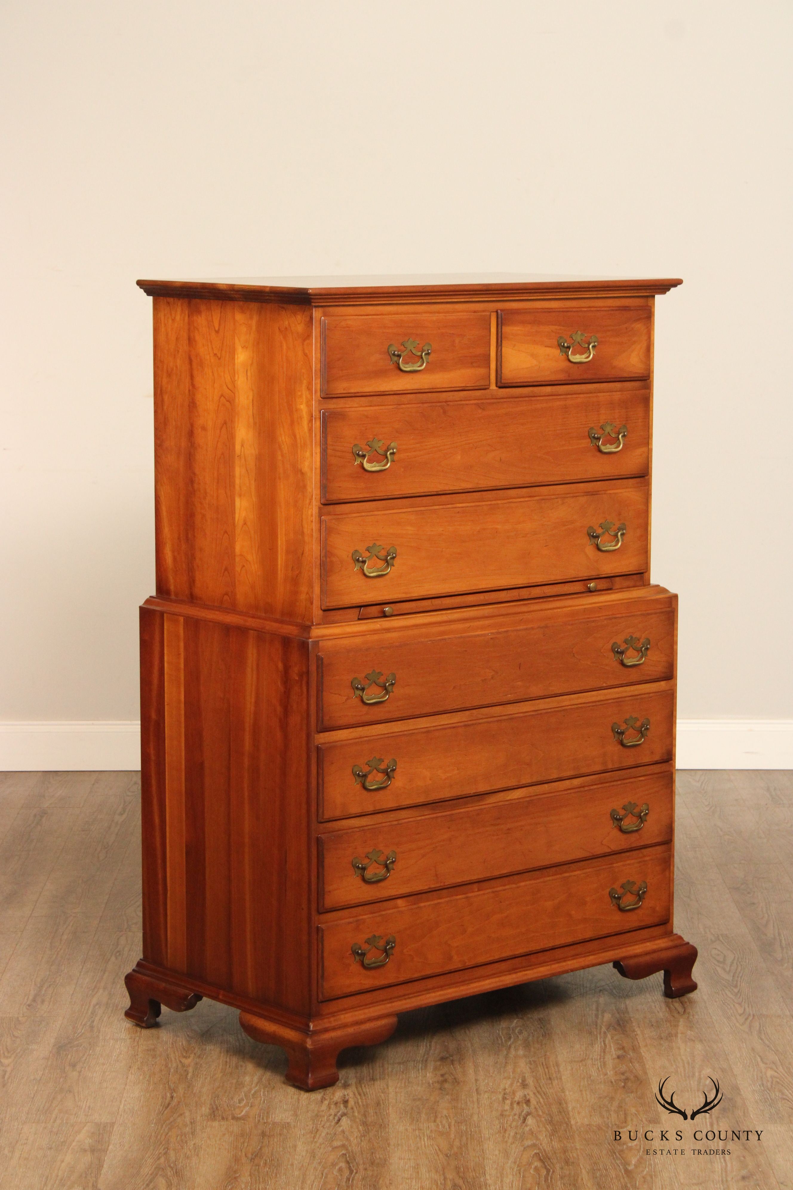 Stickley Chippendale Style Cherry Highboy Dresser