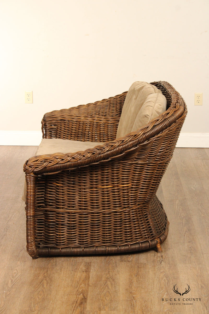 Quality Wicker Frame Loveseat or Sofa