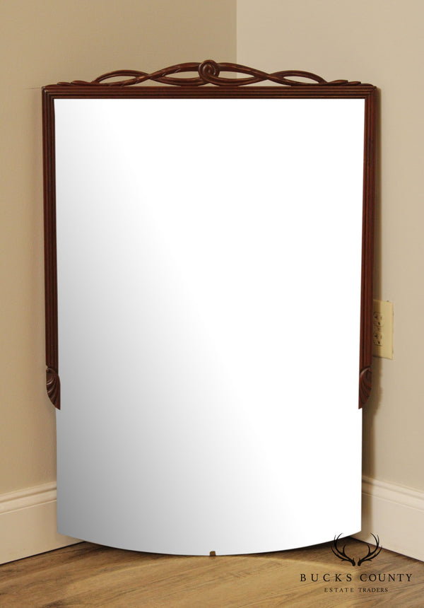 Vintage French Art Deco Style Mahogany Wall Mirror (B)