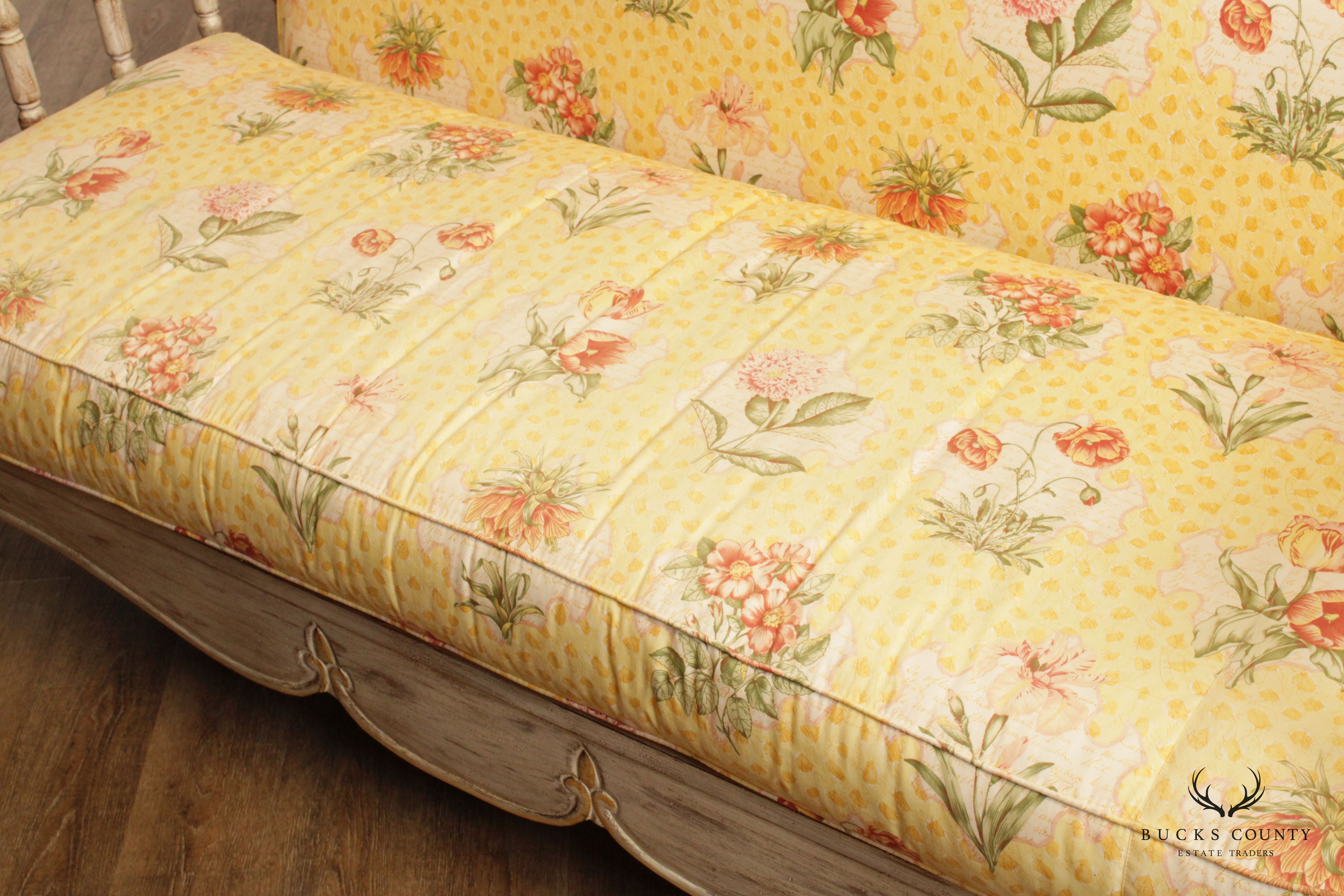 Berkeley Hall Collection French Country Style Distress Painted Sofa