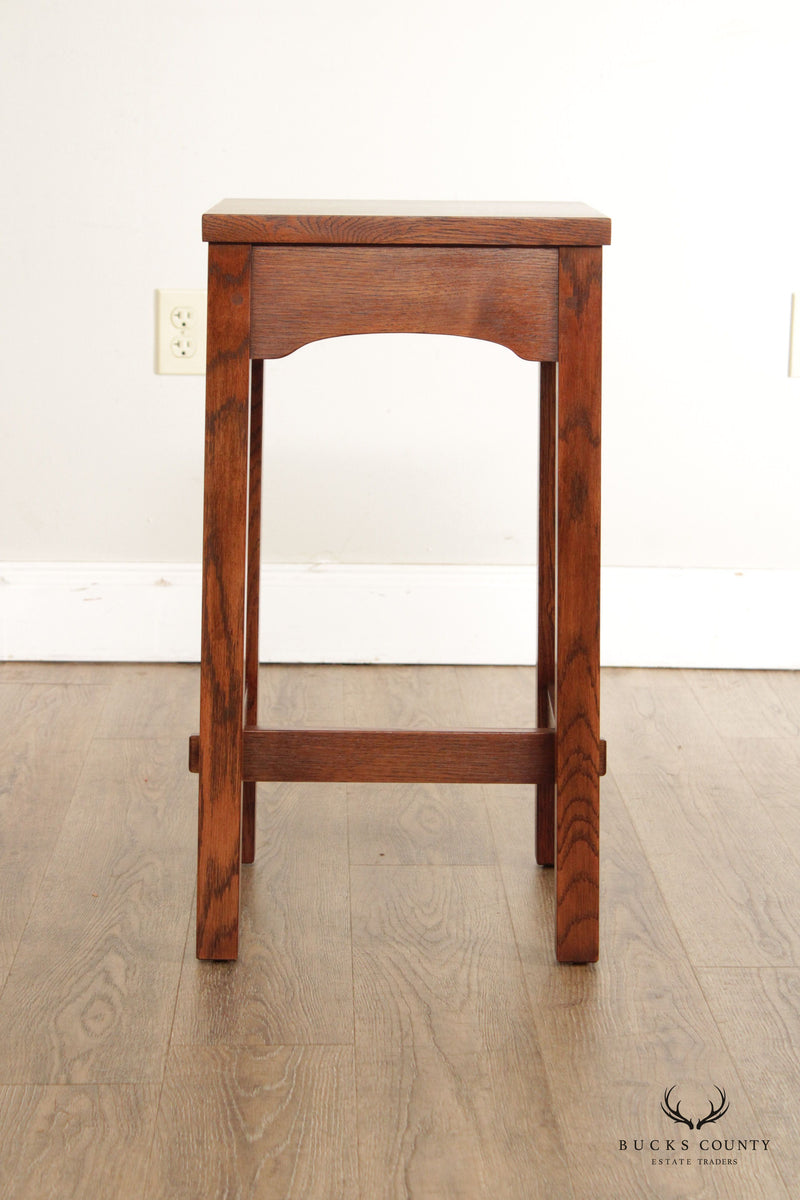 Stickley Mission Collection Oak Gus Plant Stand Side Table