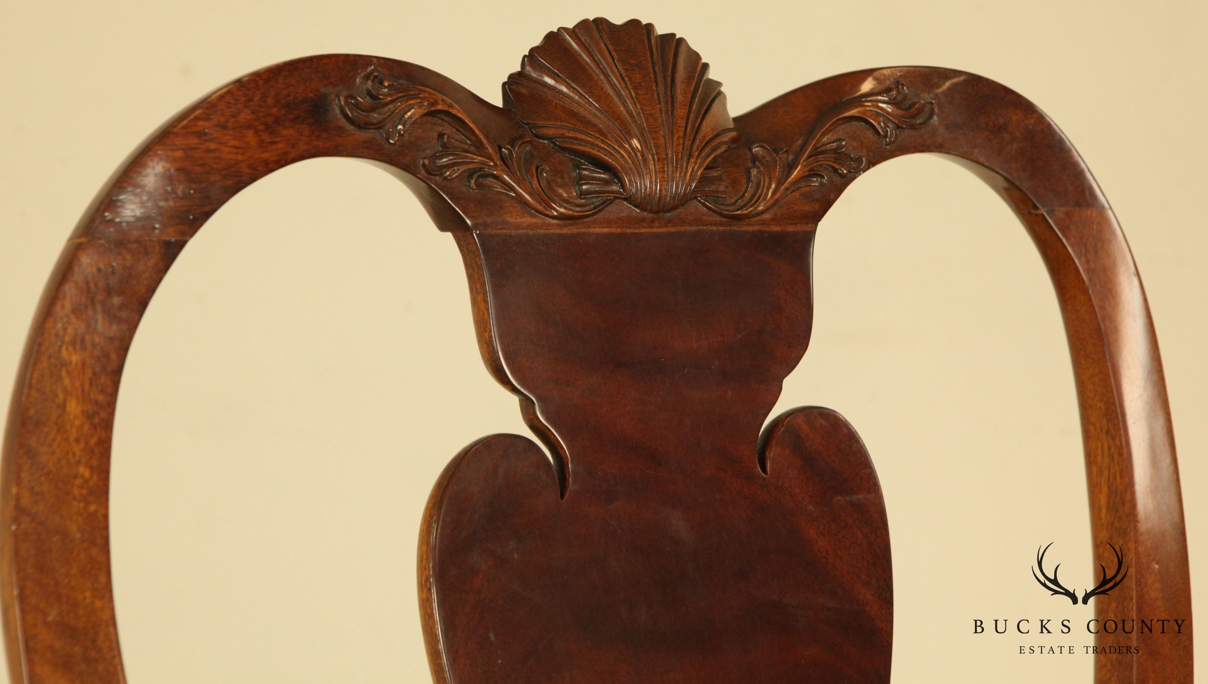 Karges Mahogany Queen Anne Claw Foot Armchair