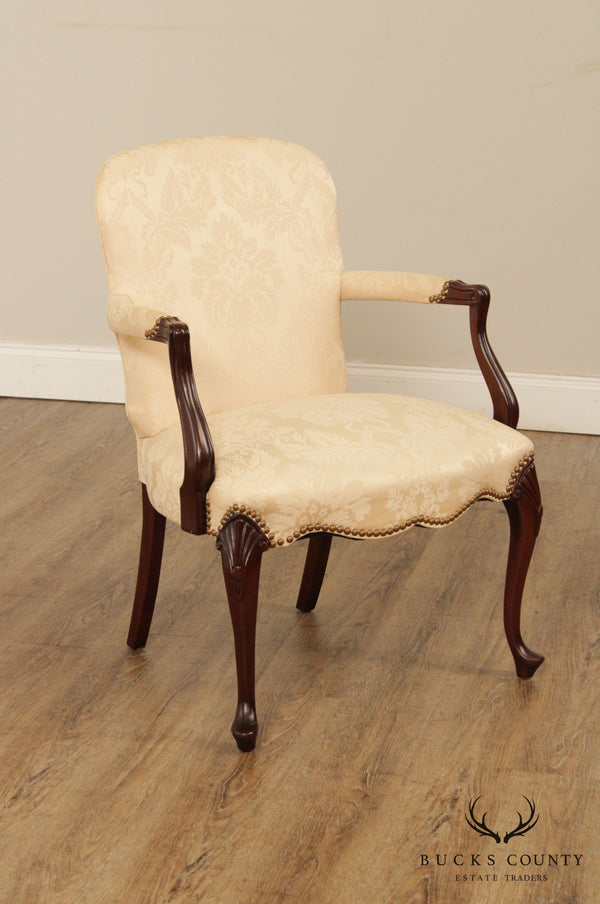 Hickory Chair Queen Anne Style Mahogany Armchair
