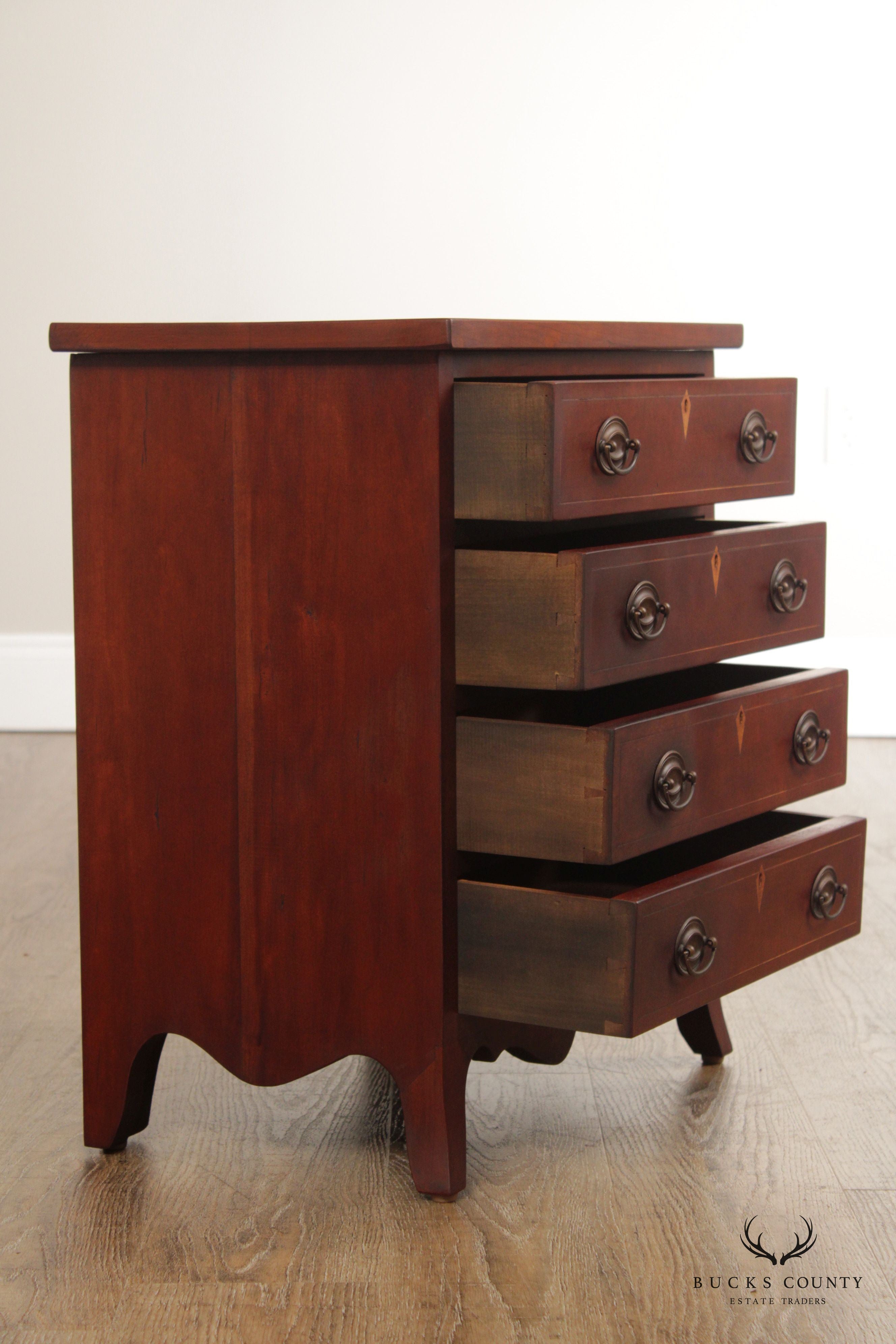 McFadden & Son Federal Style Pair of Cherry Nightstand Chests