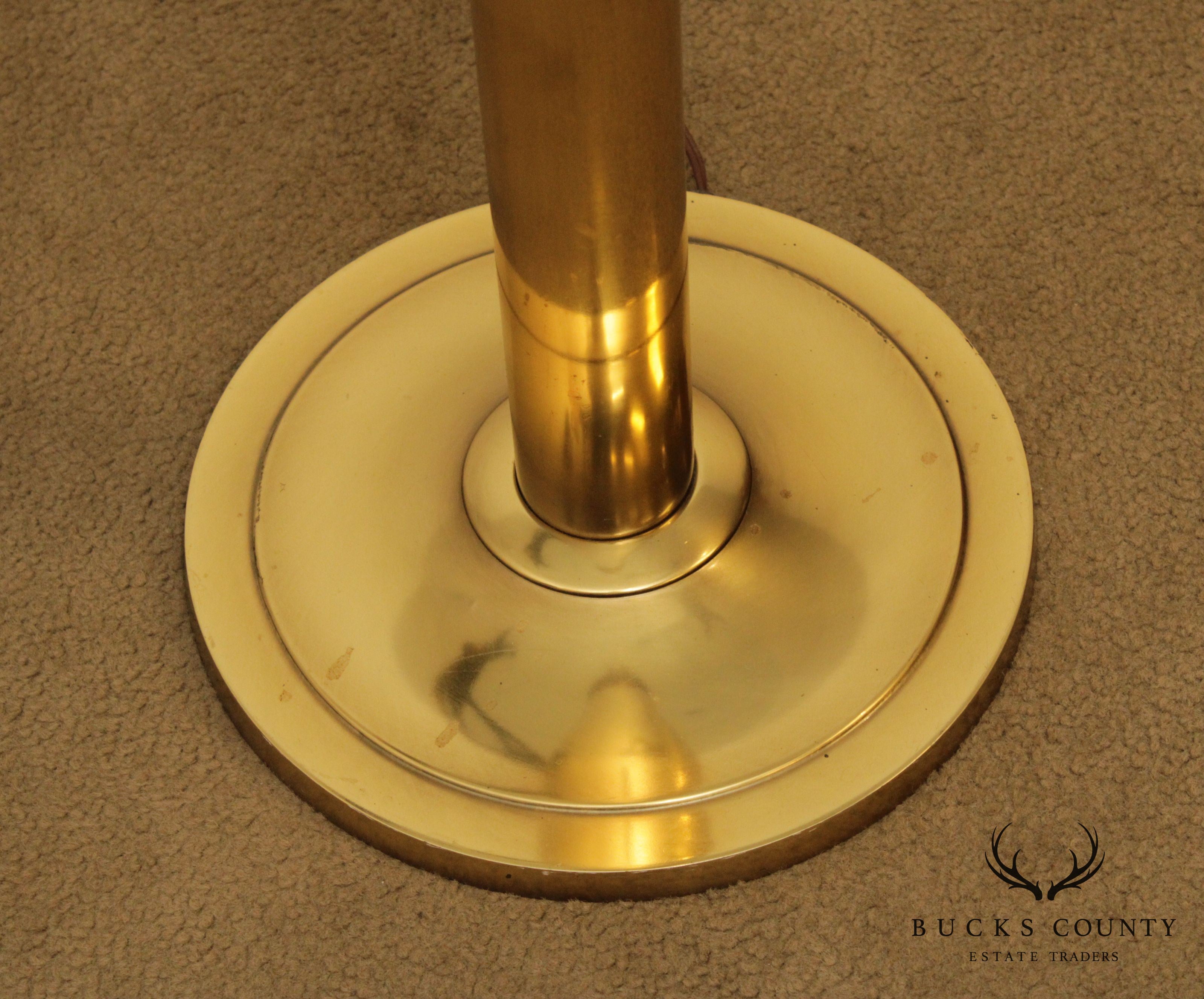 Stiffel Vintage Brass Art Nouveau Style Table Floor Lamp