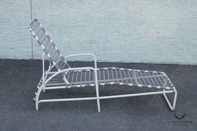Mid Century Modern Outdoor Patio Reclining Chaise Lounge