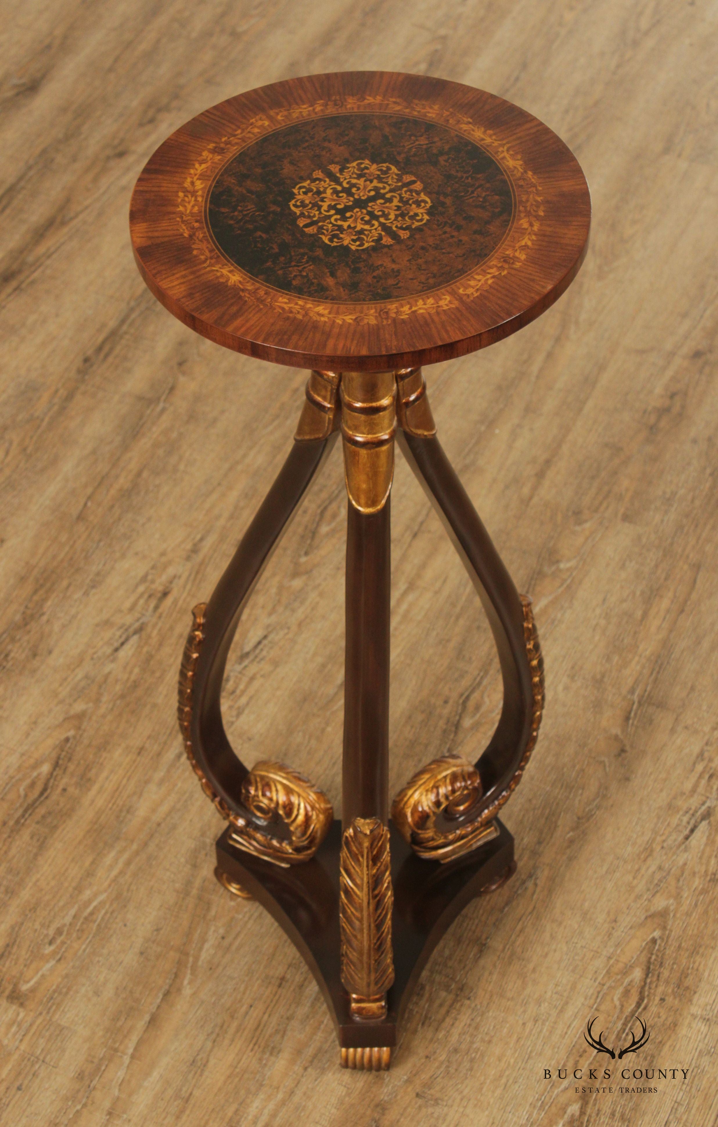 Regency Style Parcel Gilt Pedestal Stand