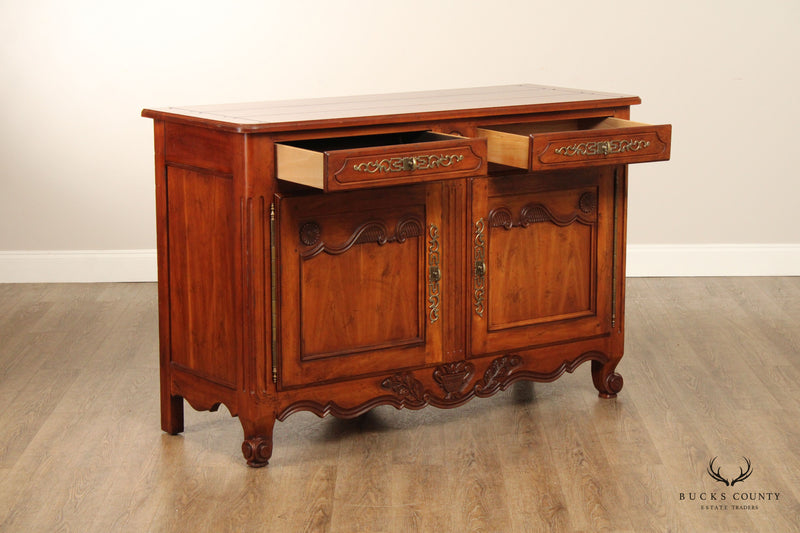 Drexel Heritage Brittany Collection French Country Style Carved Fruitwood Sideboard Buffet