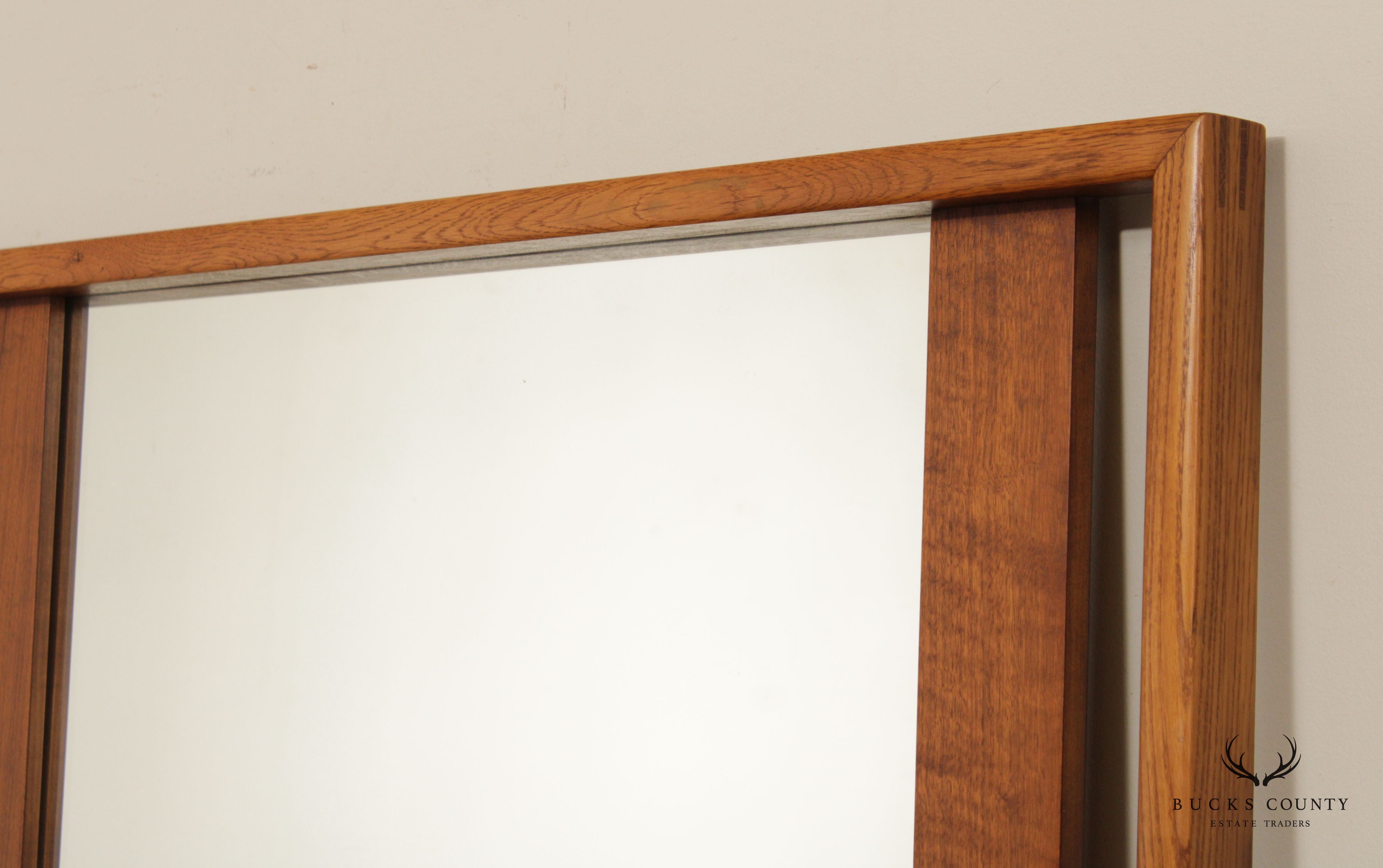 Lane Mid Century Modern Walnut & Oak Wall Mirror