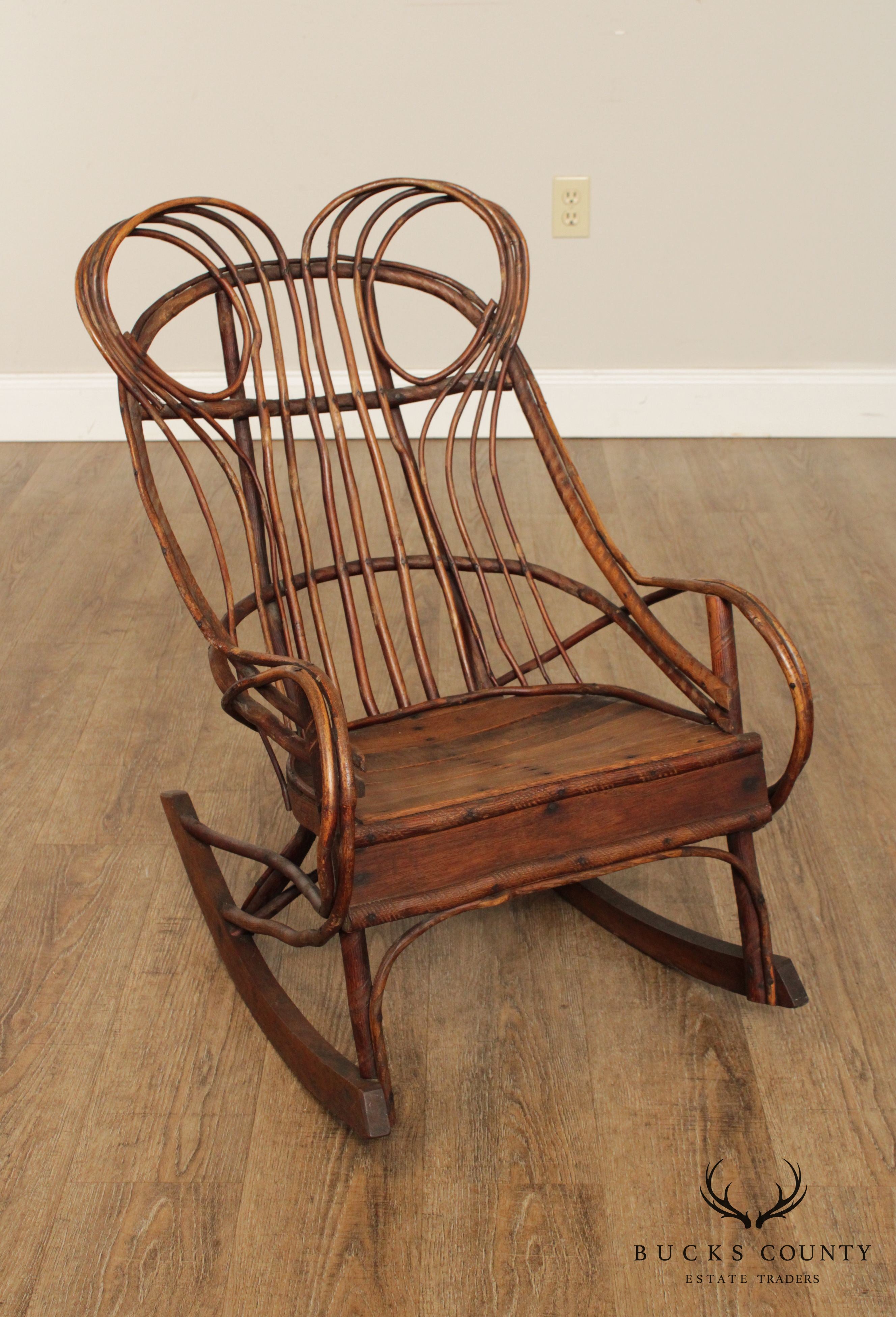 Antique Bentwood Children Rocking Chair