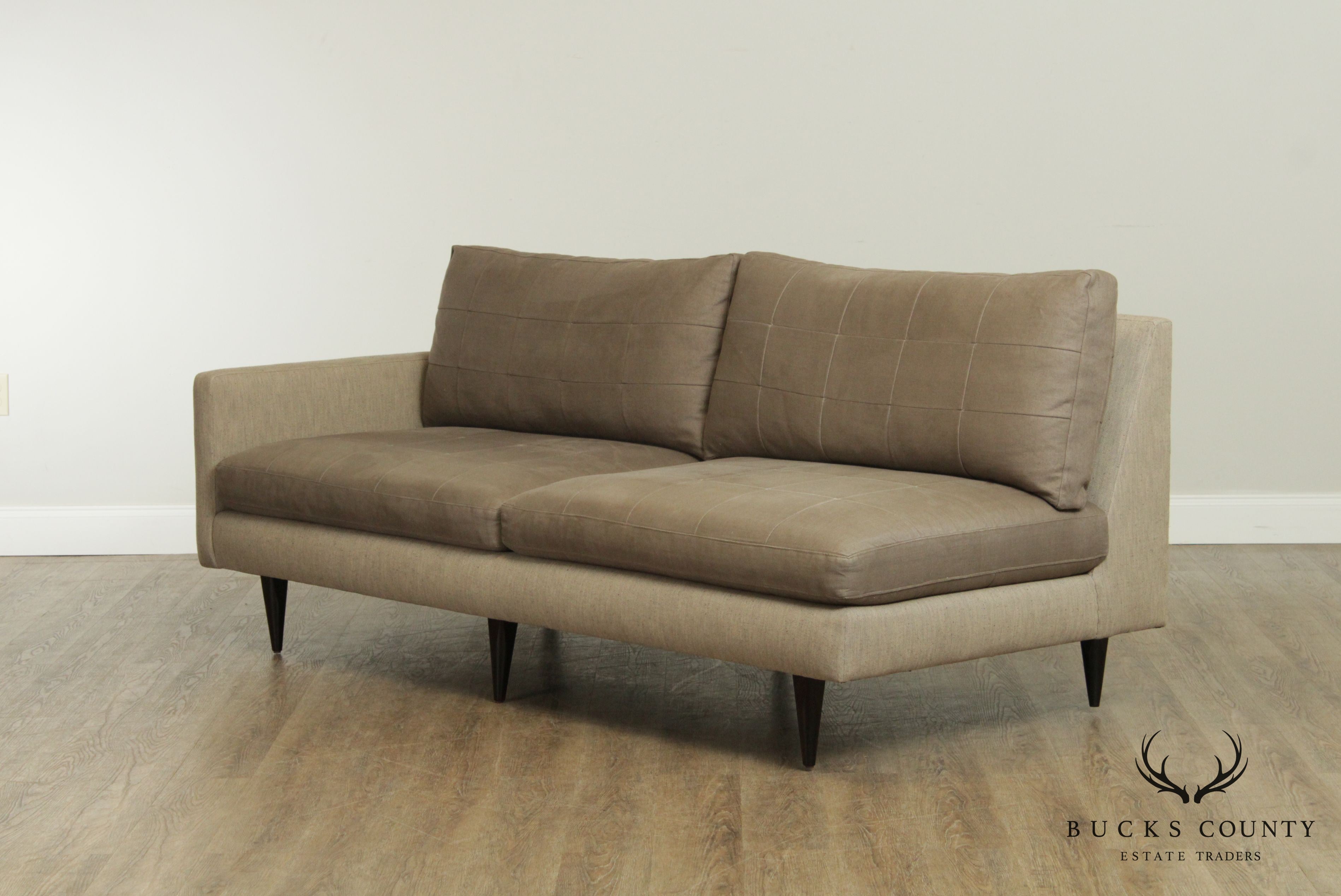 Crate & Barrel Mid Century Sofa, Chaise