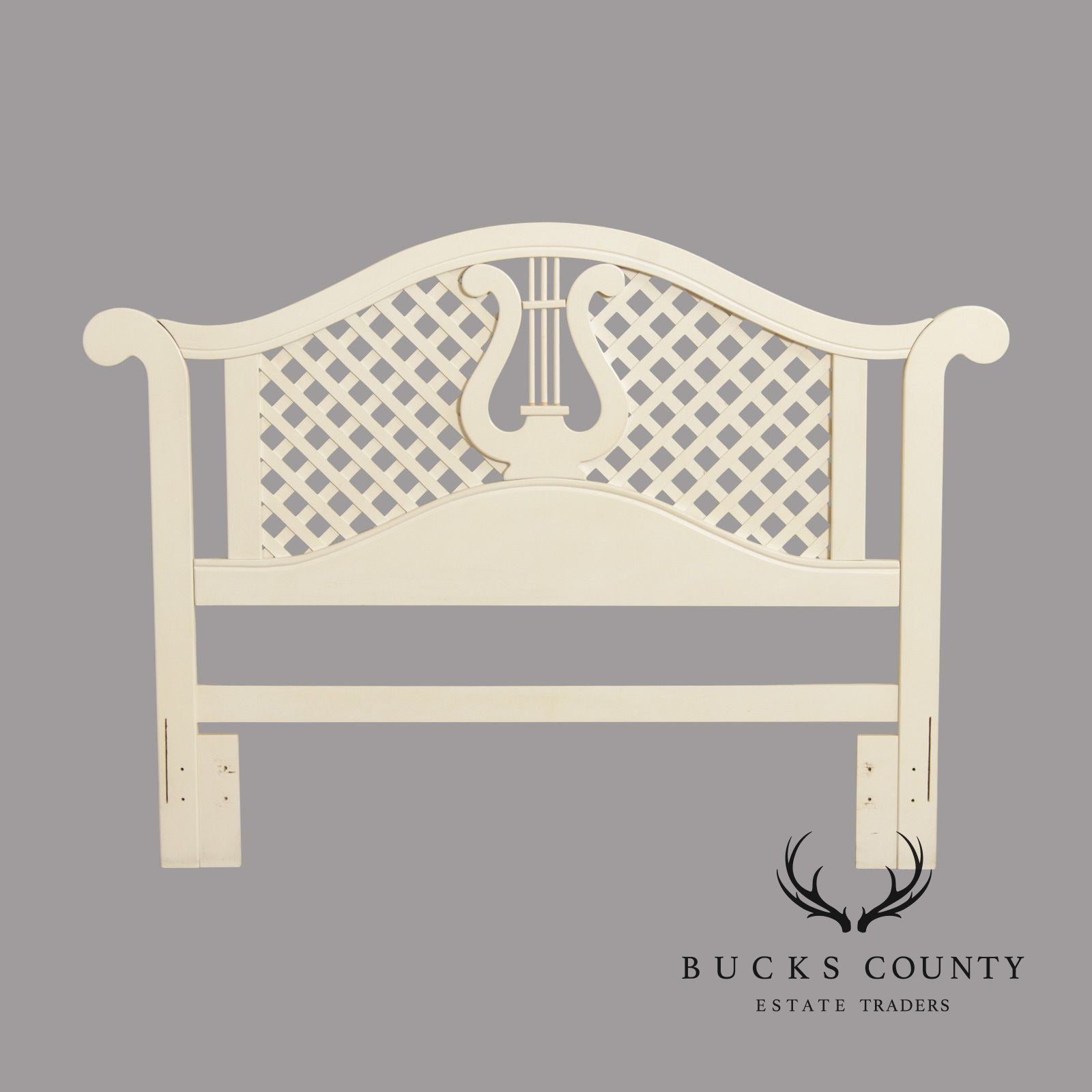 French Provincial Style Queen Size Trellis Headboard