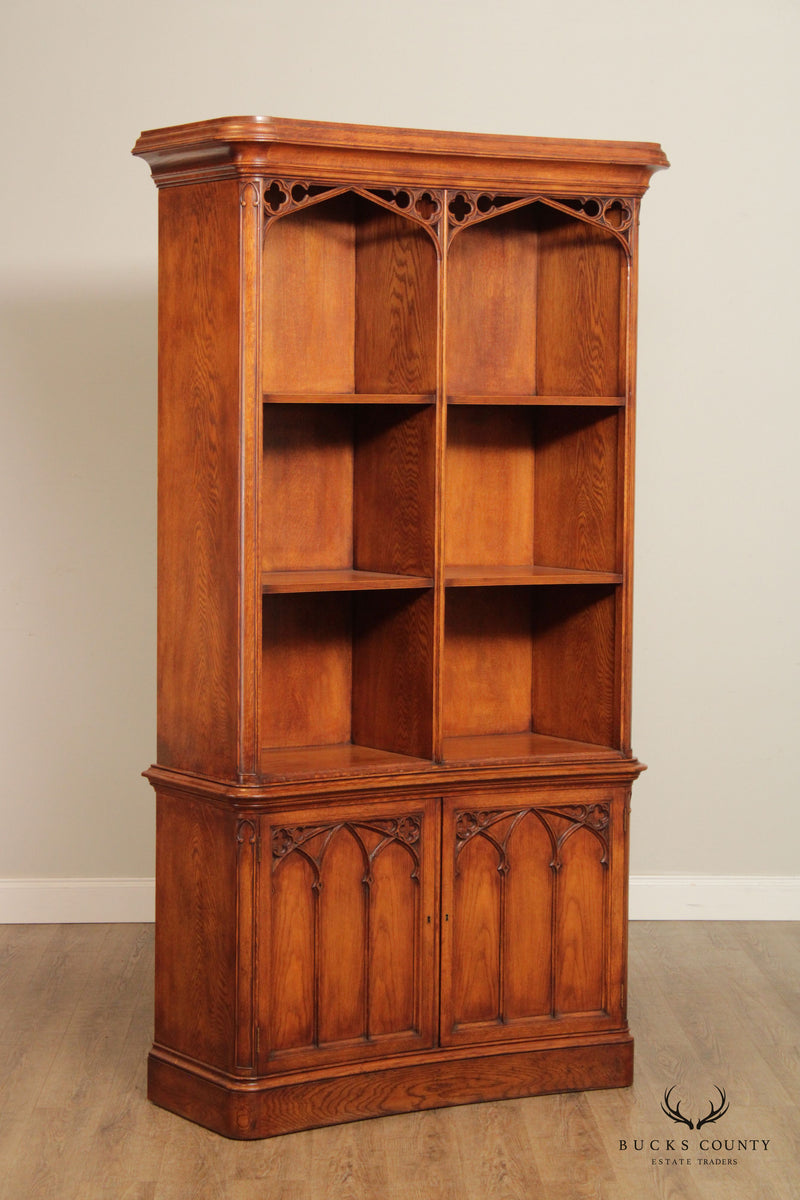 Arthur Brett Gothic Revival Style Oak Bookcase