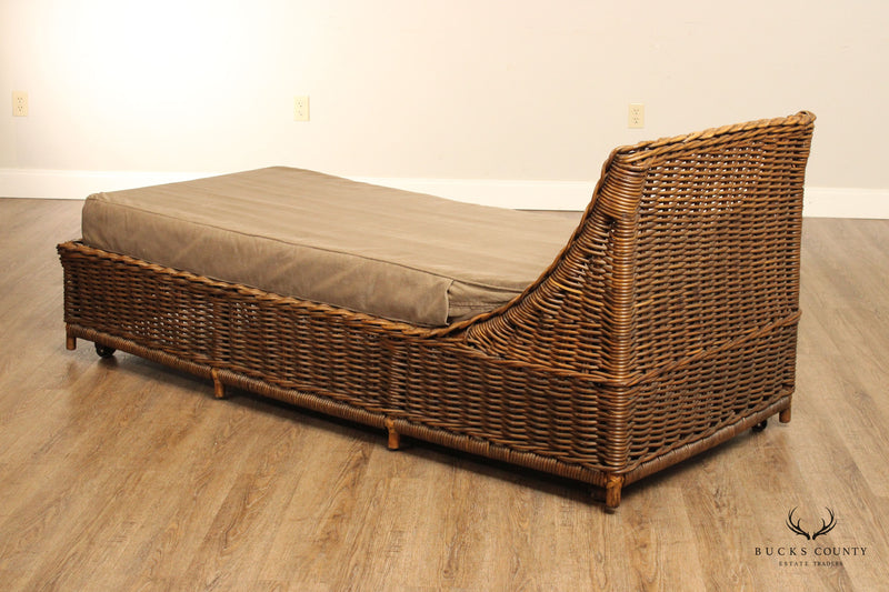Quality Wicker Chaise Lounge