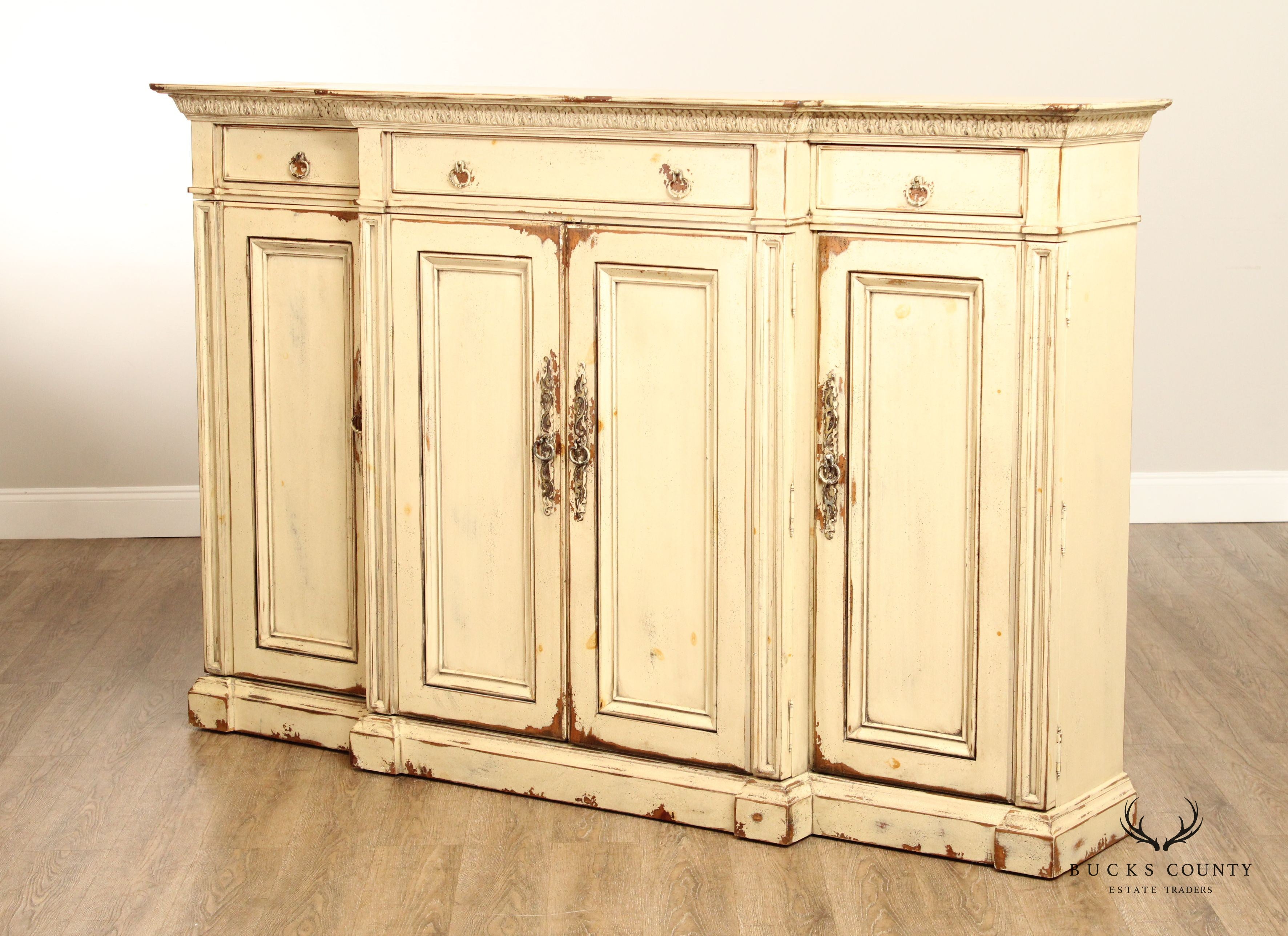 HABERSHAM PROVINCIAL STYLE PAINTED SIDEBOARD CREDENZA