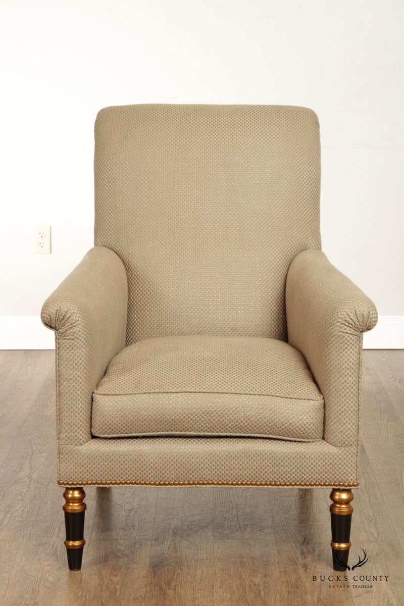 Rose Tarlow Melrose House Pair Custom Upholstered Club Chairs
