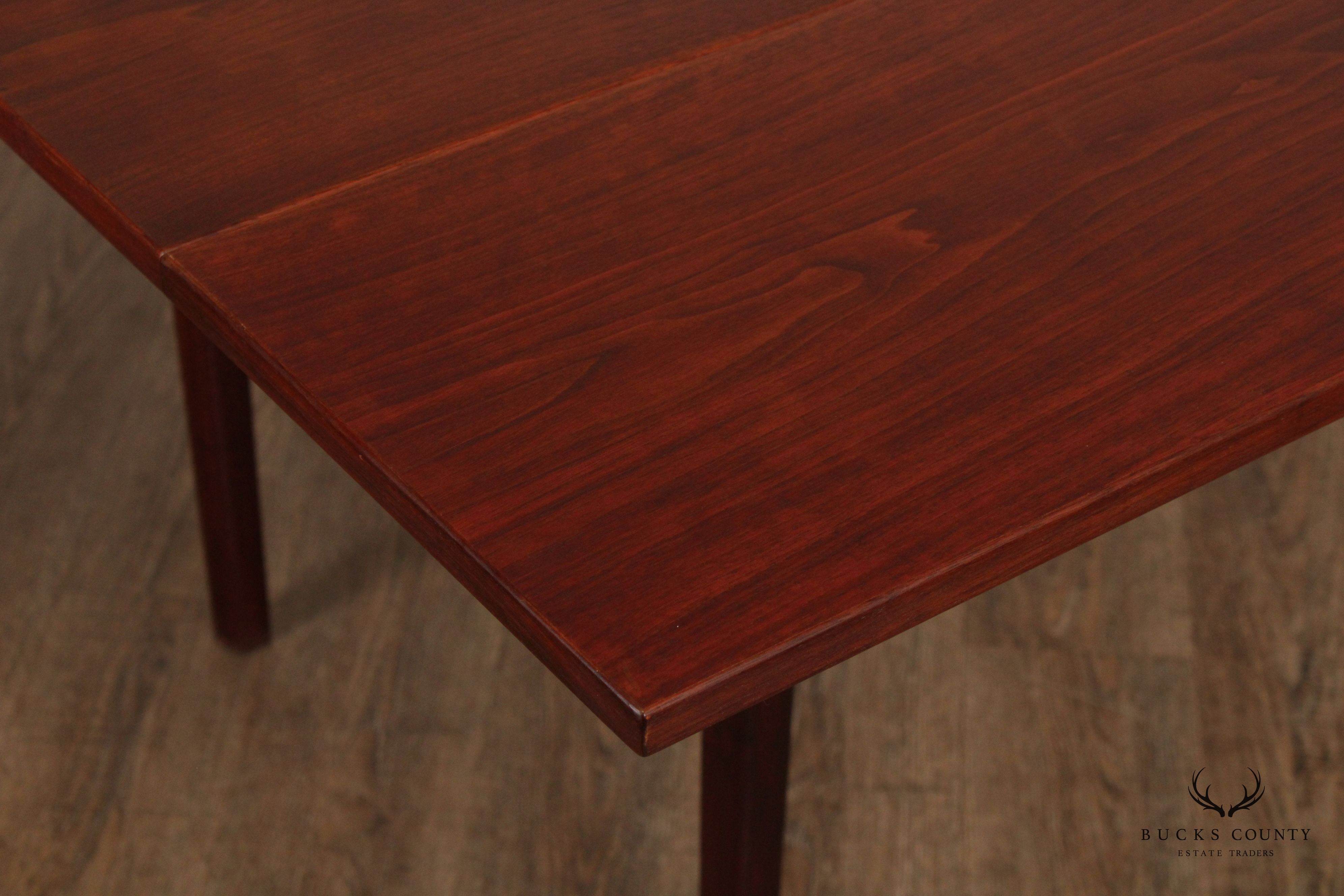 Custom Crafted Bench-Made Walnut Drop-Leaf Dining Table