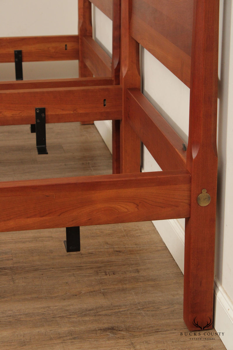 Stickley 'Duanesburg' Pair of Cherry Twin Poster Beds