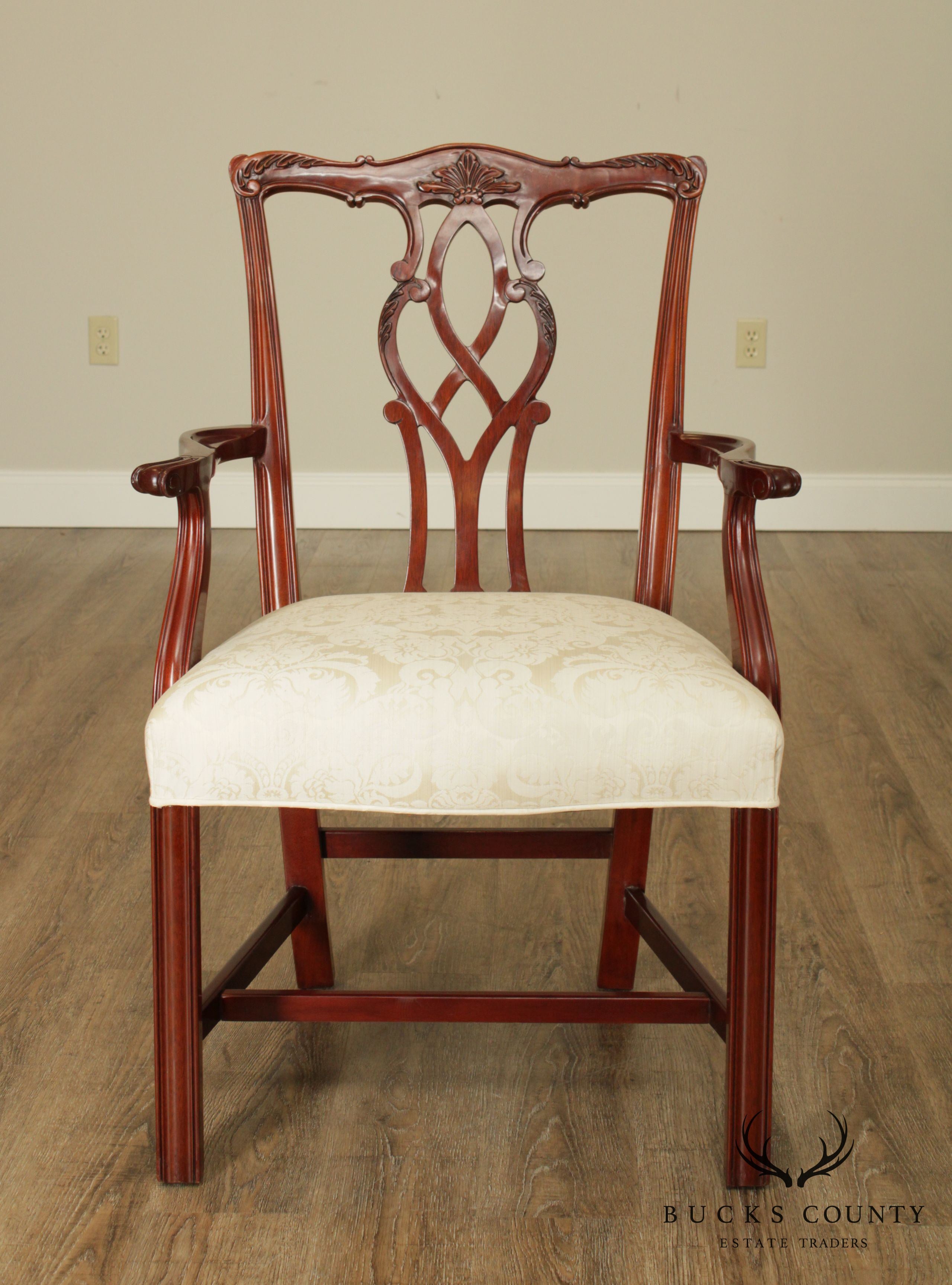 Kindel Mahogany Chippendale Style Armchair