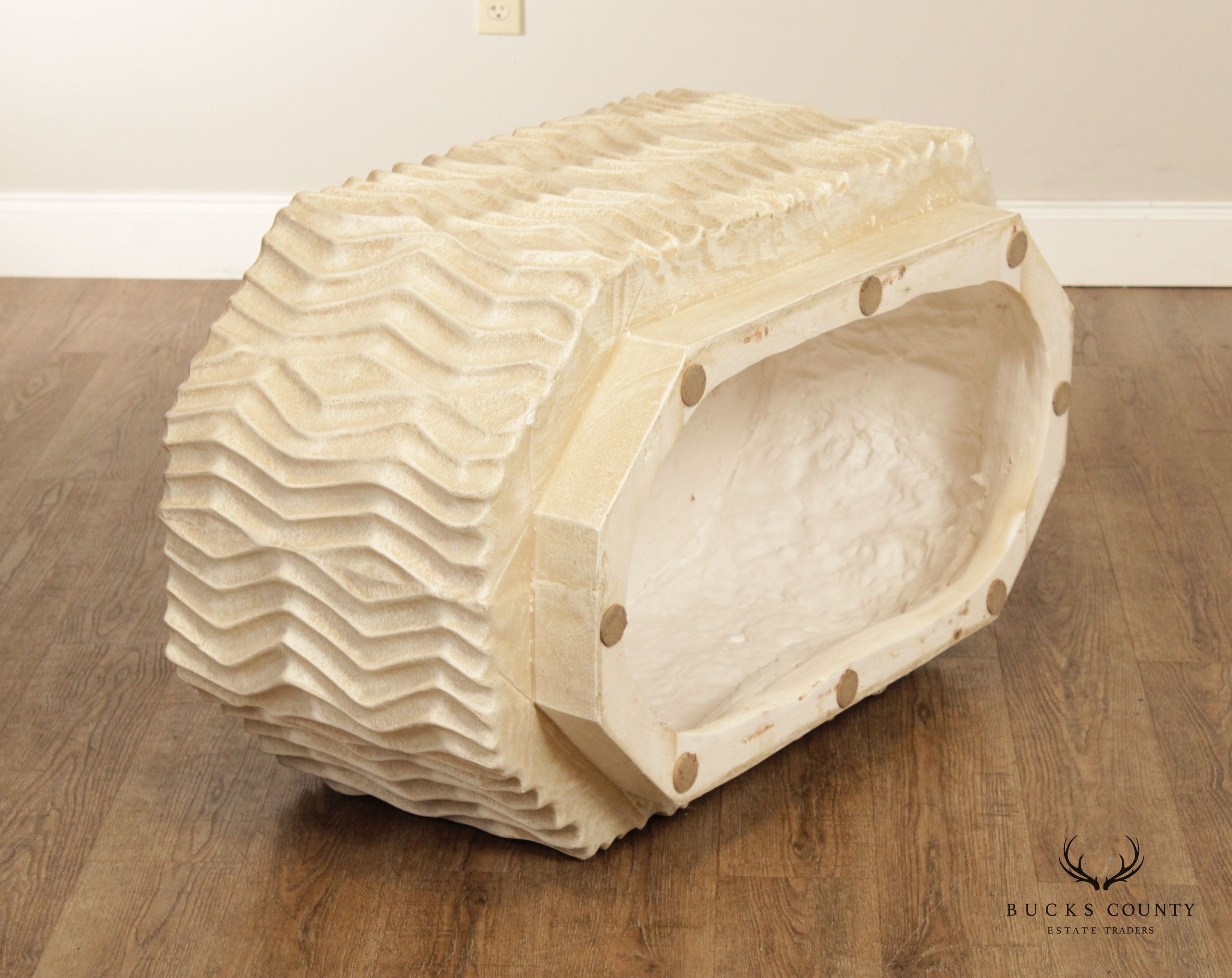 Postmodern Style Sculptural Plaster Coffee Table