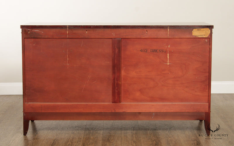 Hepplewhite Style Vintage Mahogany Serpentine Dresser