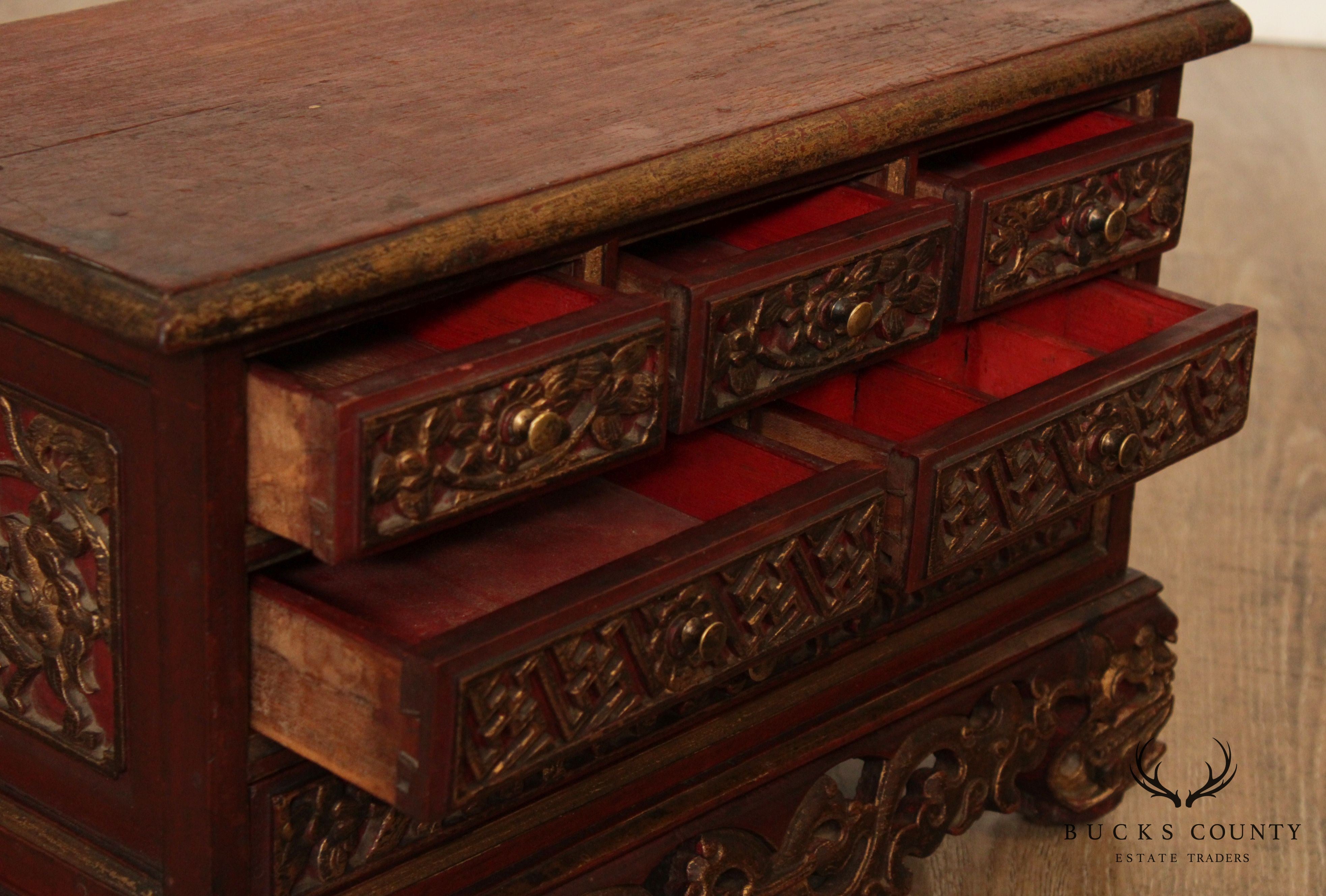 Antique Chinese Hardwood Carved Chest