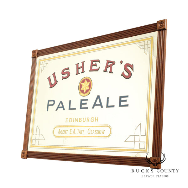USHERS PALE ALE LARGE REVERSE PAINTED BAR MIRROR