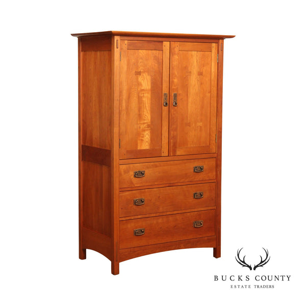 Stickley Mission Collection Cherry Gentleman's Armoire Chest