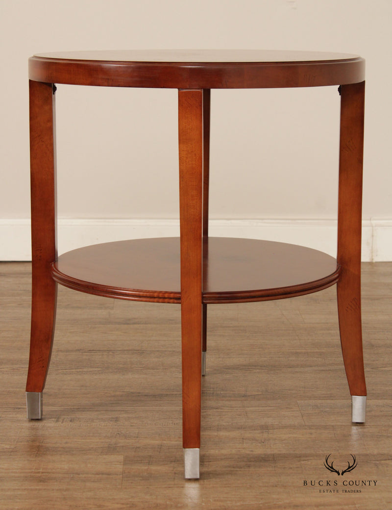 CTH Sherrill Occasional Regency Style Cherry Two-Tier Table (B)